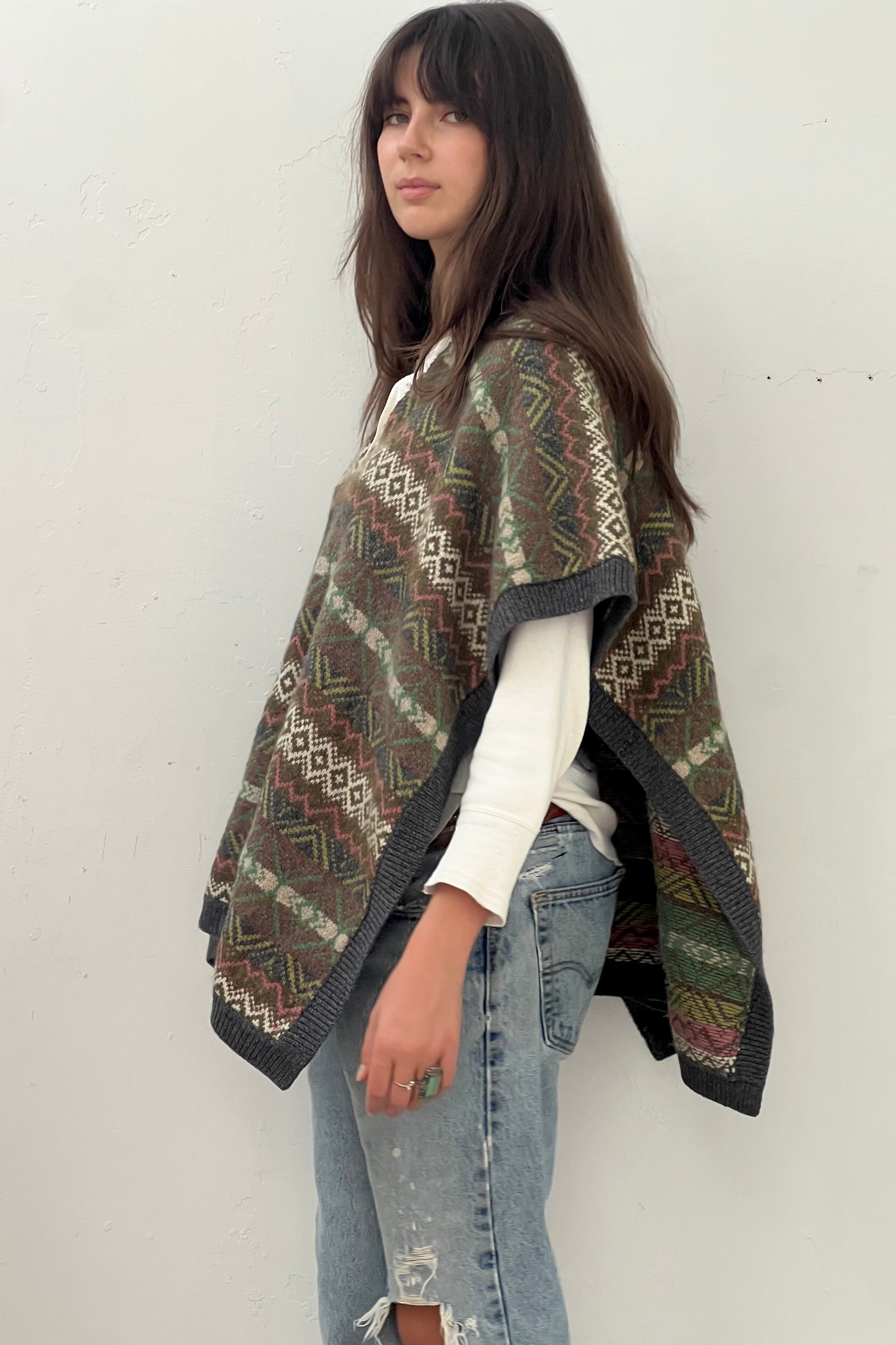 Anna Corinna Reworked Vintage Cashmere Poncho