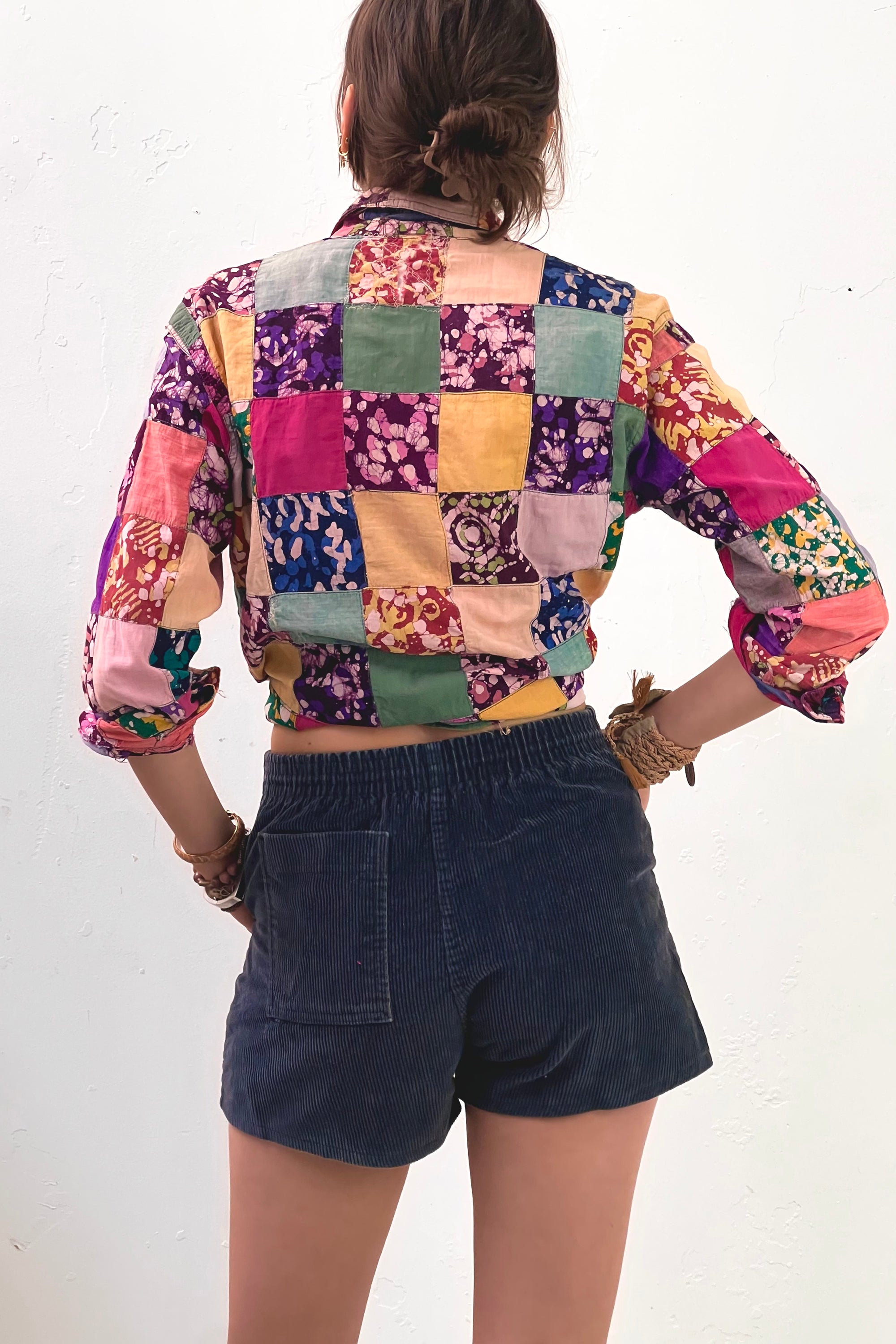 Vintage Batiq Patchwork Button Down Selected by Anna Corinna