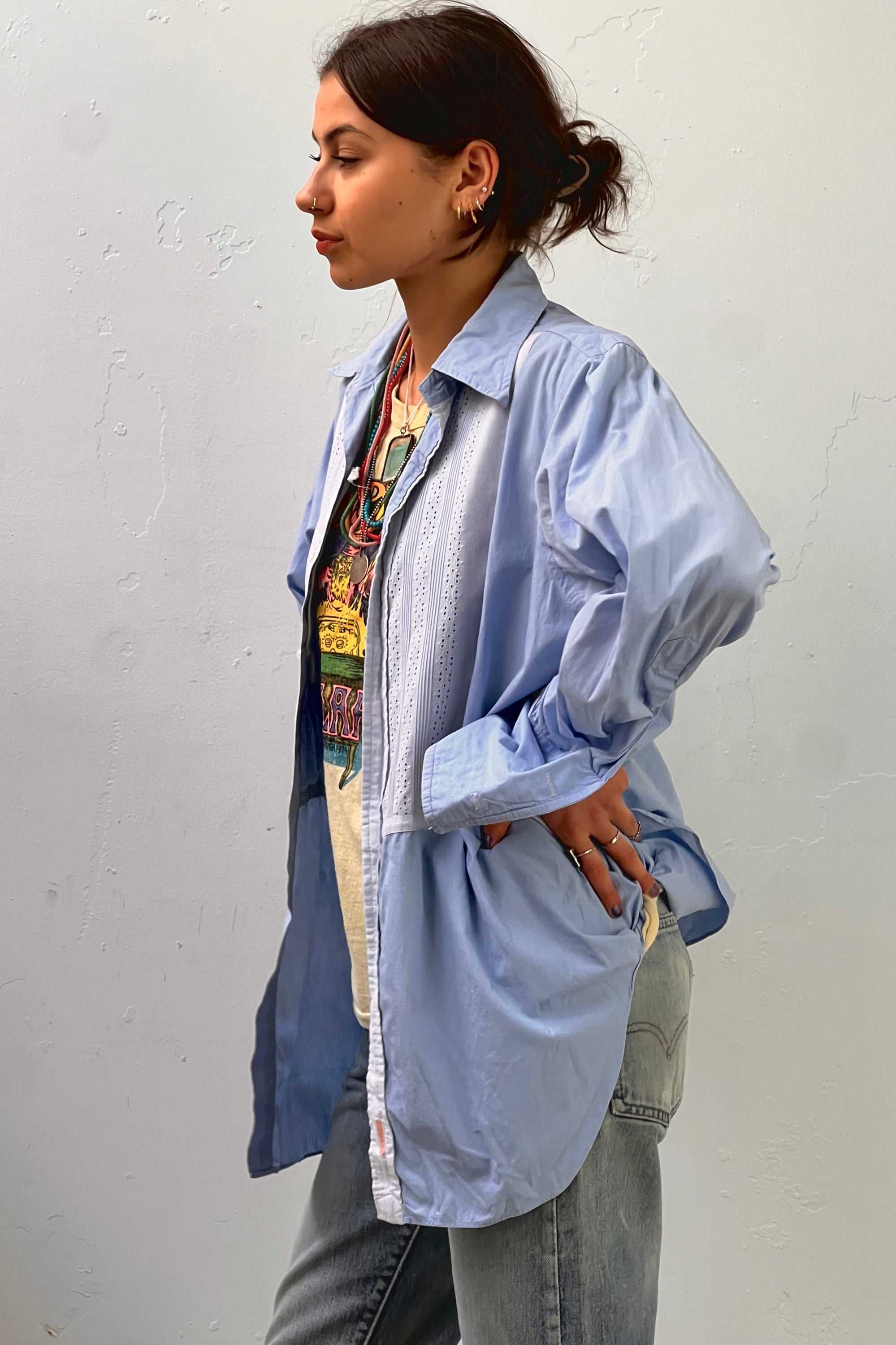 Vintage Eyelet Tuxedo Top Selected by Anna Corinna
