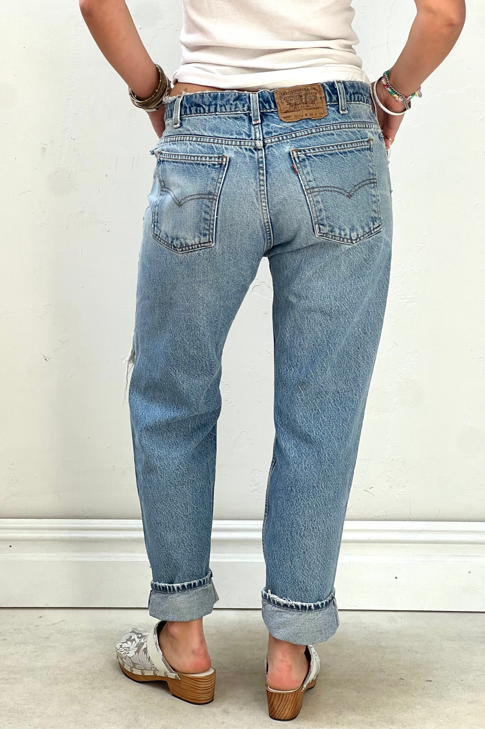 Vintage Levi's 505 Thrashed Jeans Selected by Anna Corinna