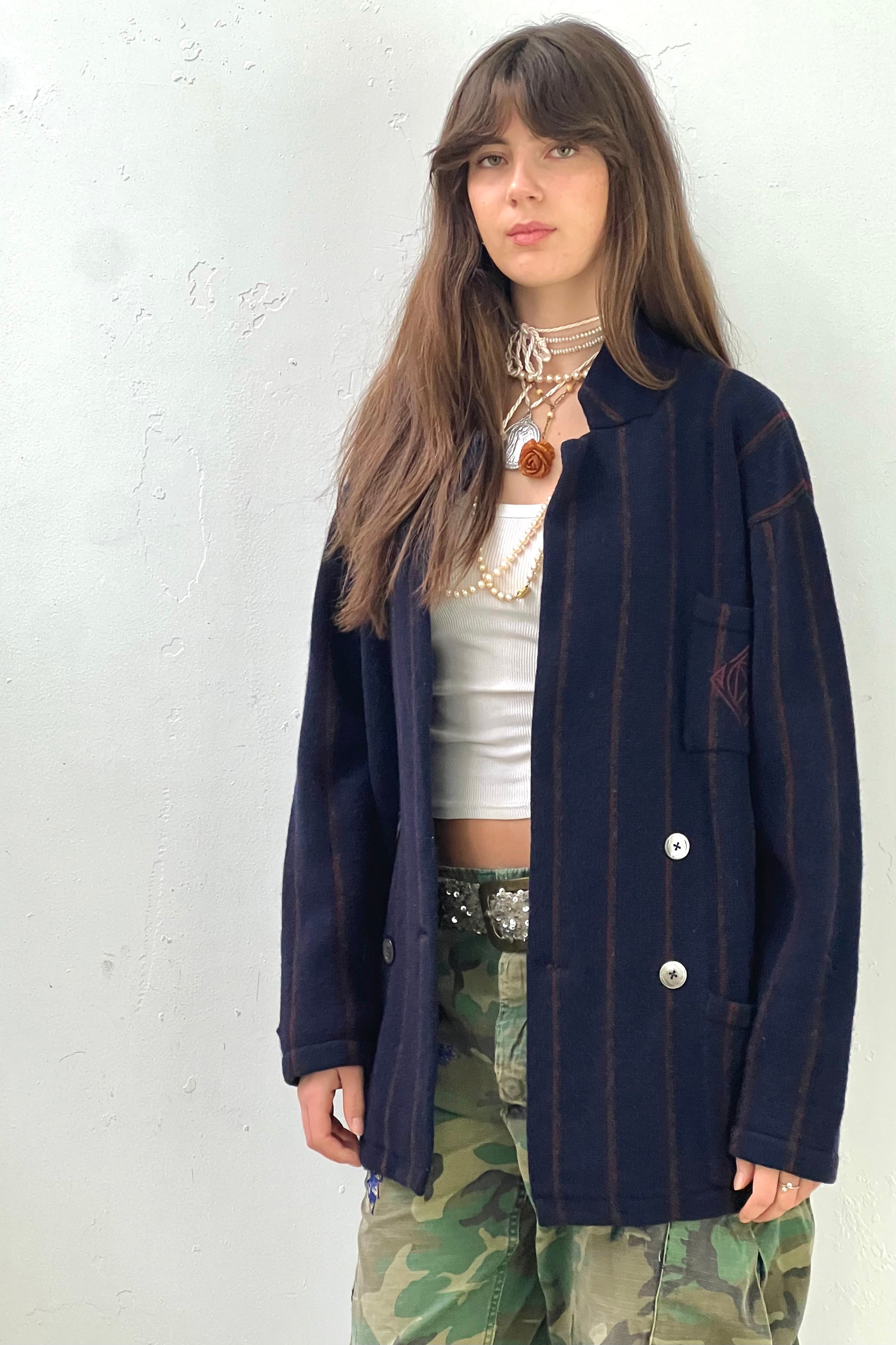 Vintage Ralph Lauren Lamb's Wool Blazer Sweater Selected by Anna Corinna