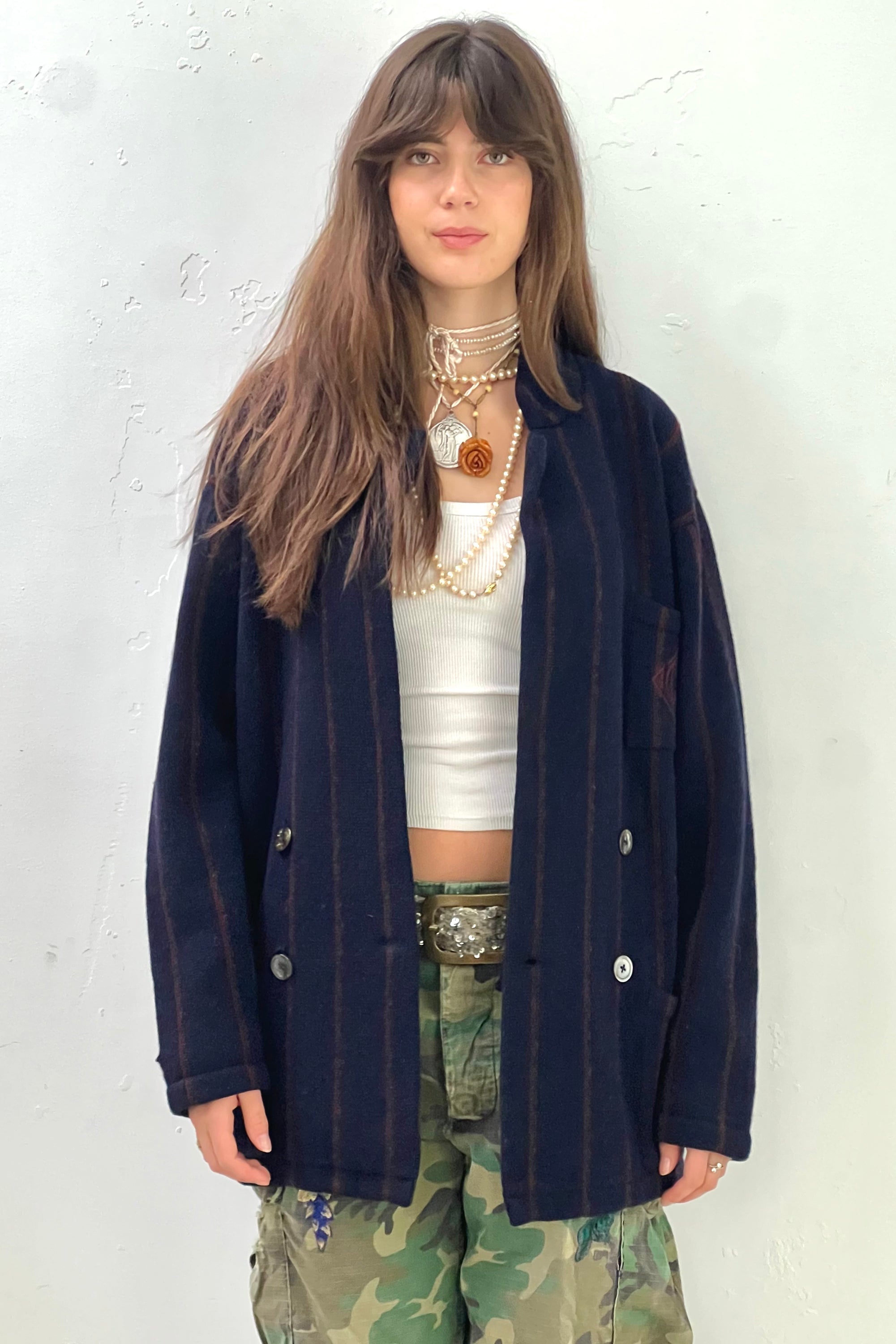 Vintage Ralph Lauren Lamb's Wool Blazer Sweater Selected by Anna Corinna