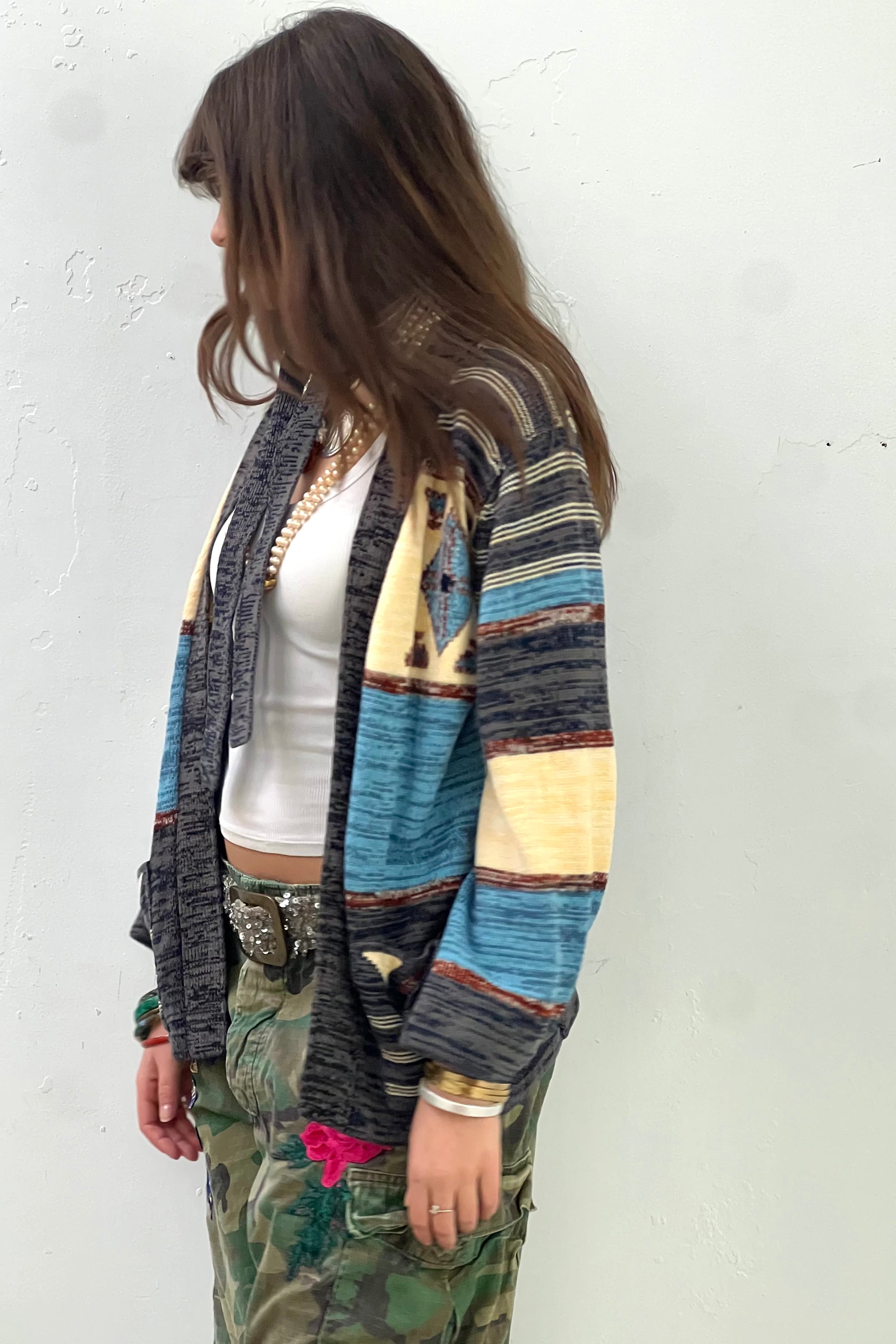 Vintage Belted Cardi Sweater Selected by Anna Corinna