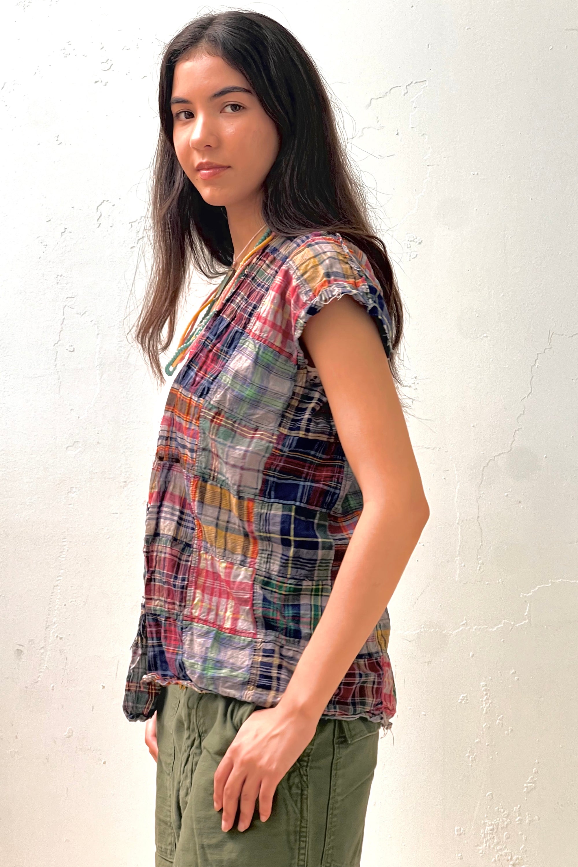 Anna Corinna Reworked Vintage Plaid Patchwork Jacket