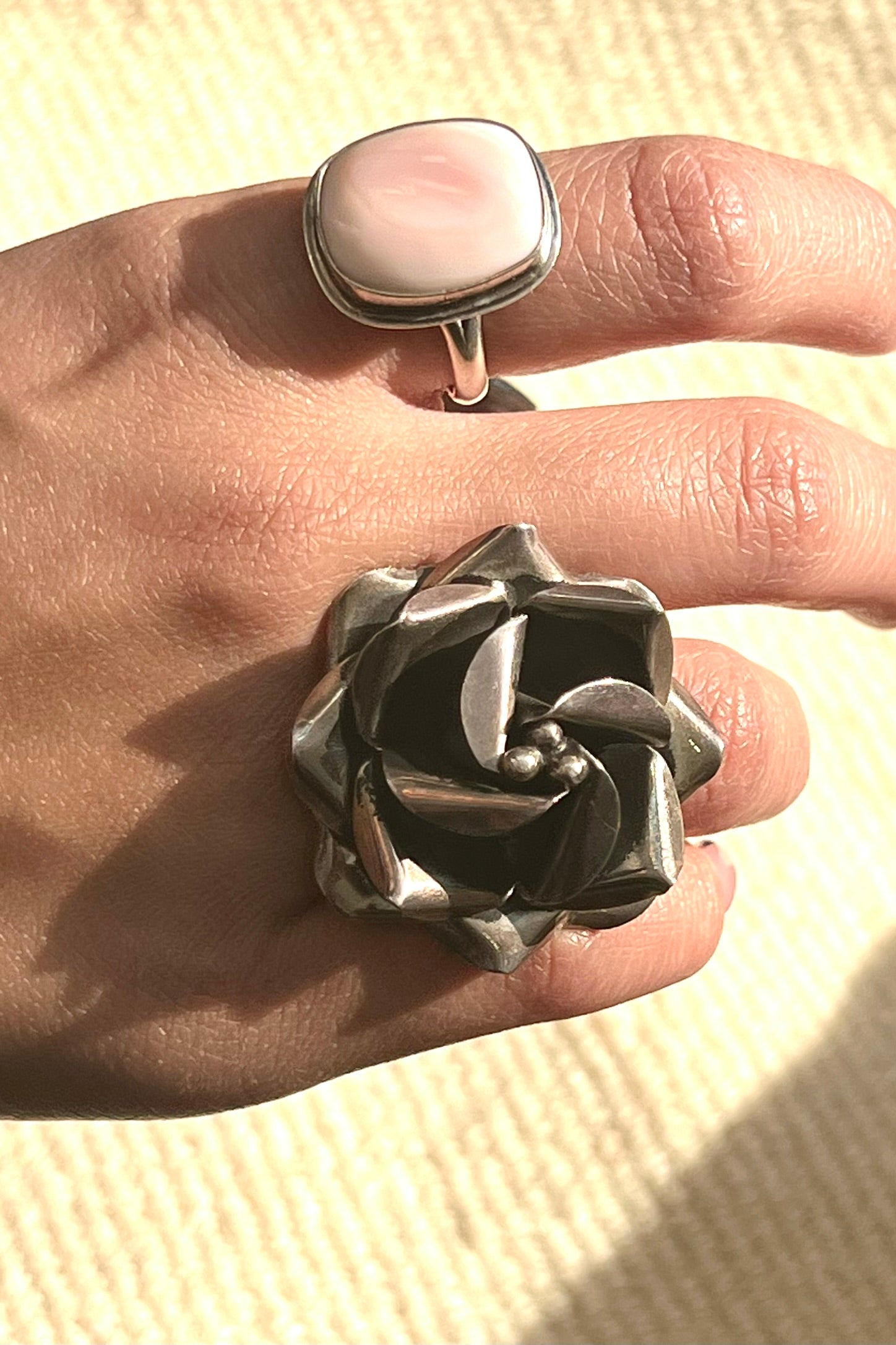 Huge Sterling Silver Flower sale Vintage Ring