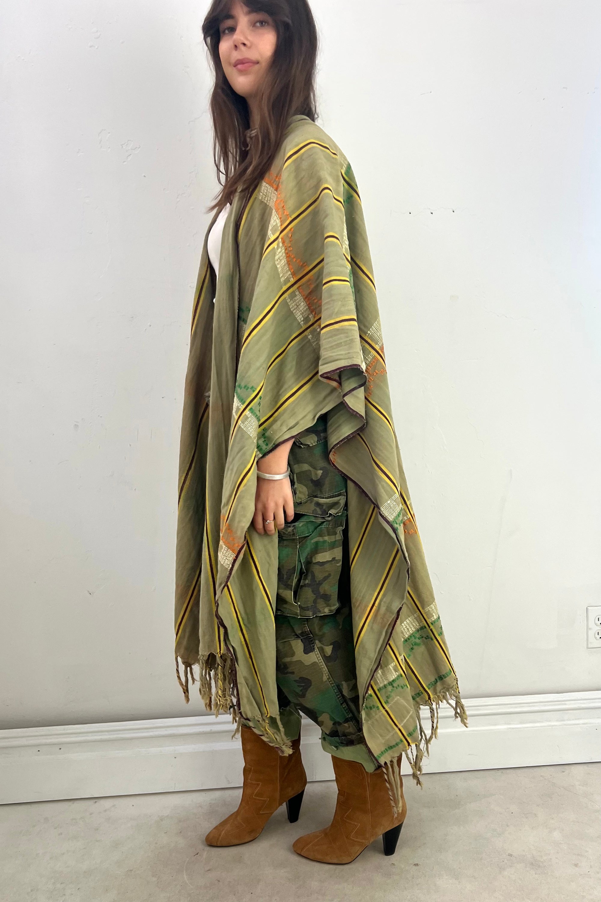 Anna Corinna Reworked Vintage Hand Woven Duster