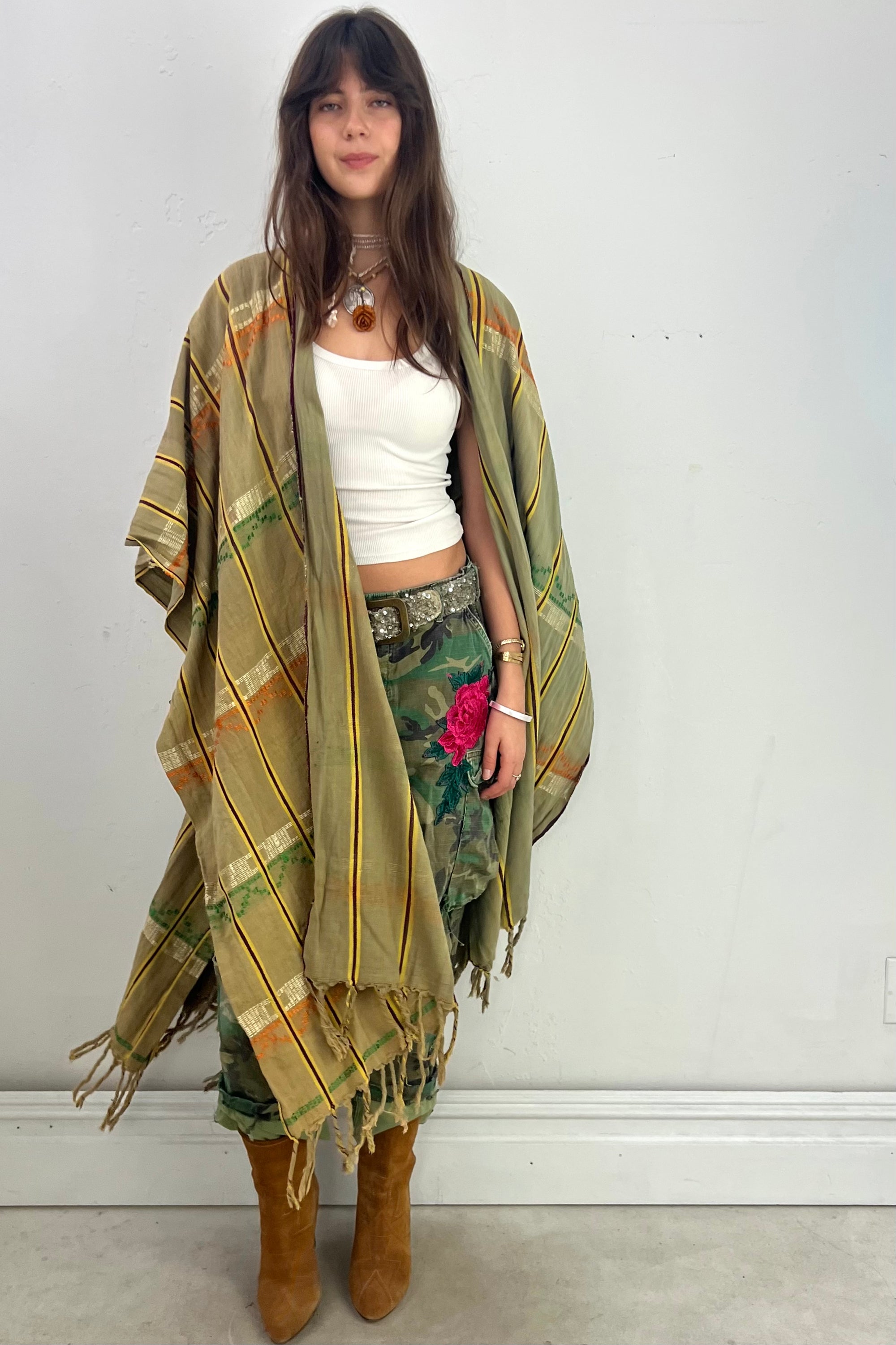 Anna Corinna Reworked Vintage Hand Woven Duster