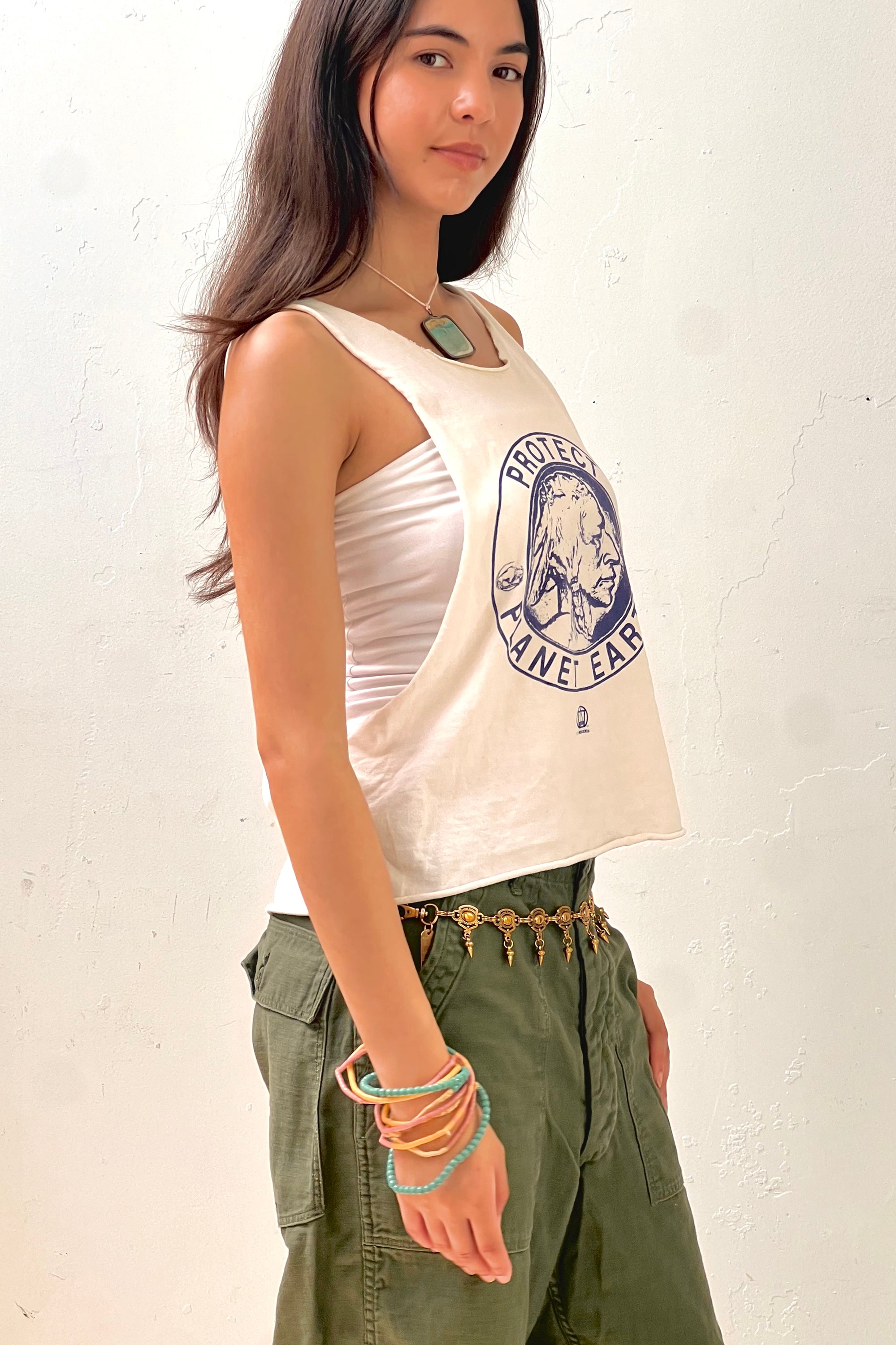 Vintage Protect The Earth T Tank Selected by Anna Corinna