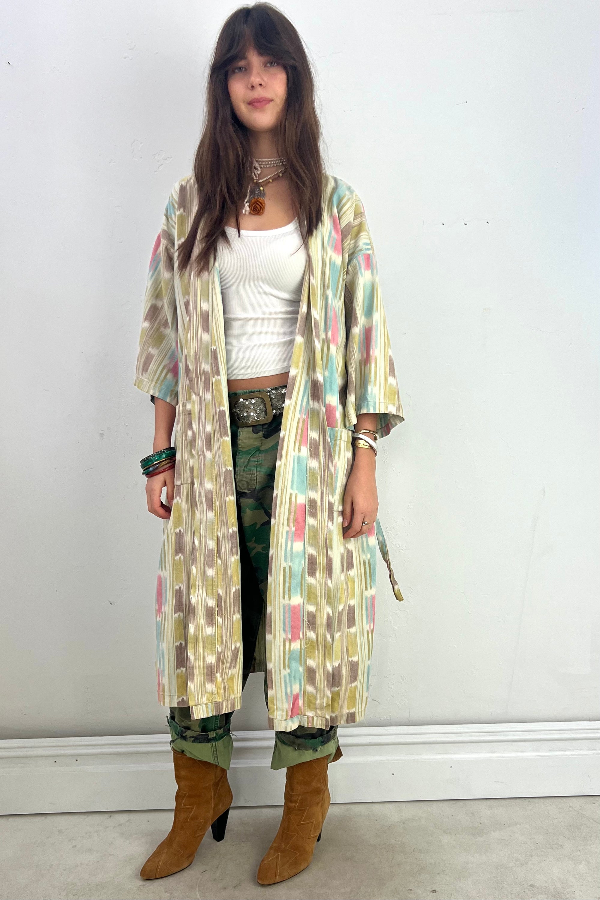 Vintage Ikat Cotton Duster Selected by Anna Corinna