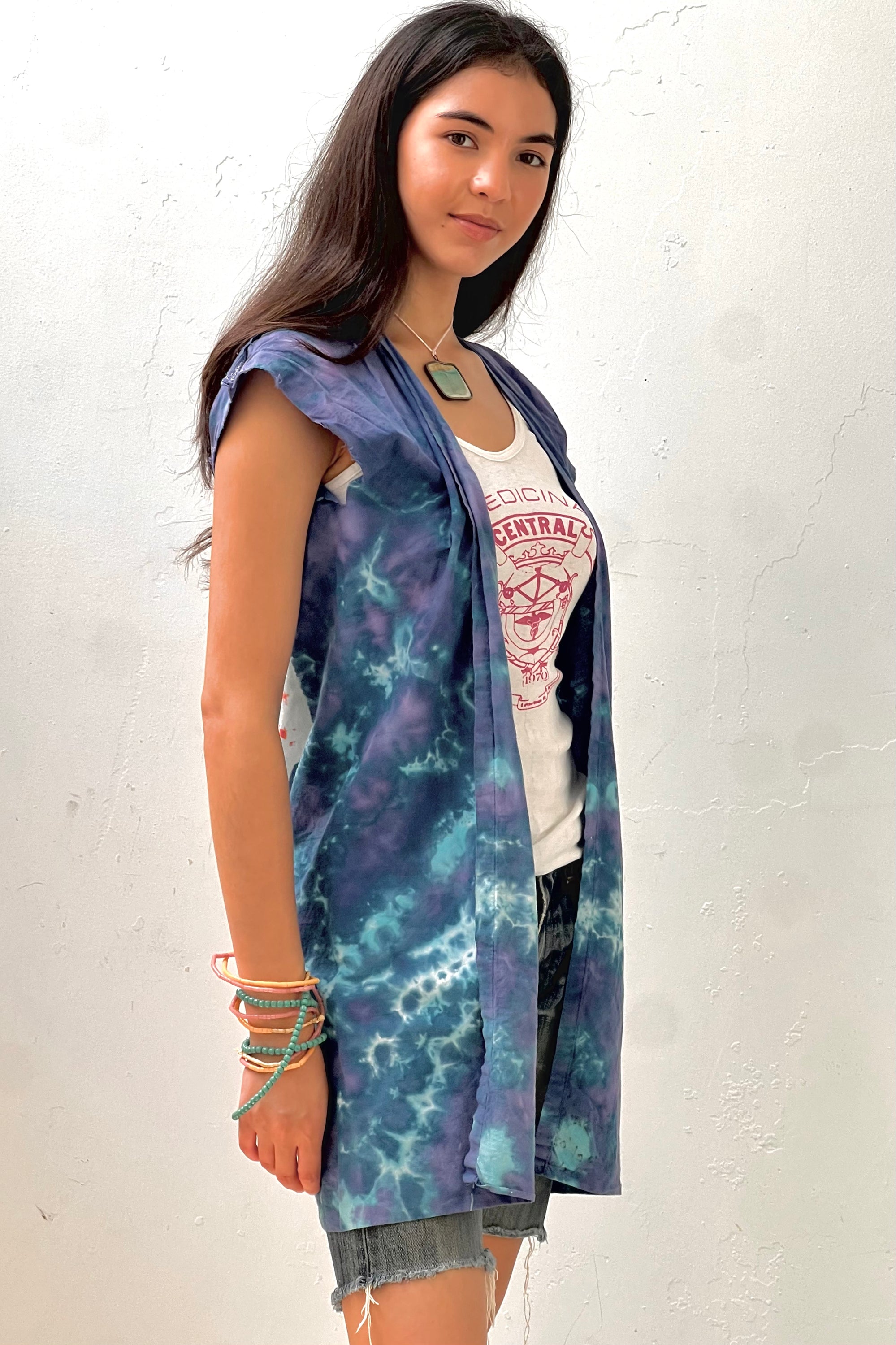 Anna Corinna Reworked Vintage Tie Dye Skull Jacket