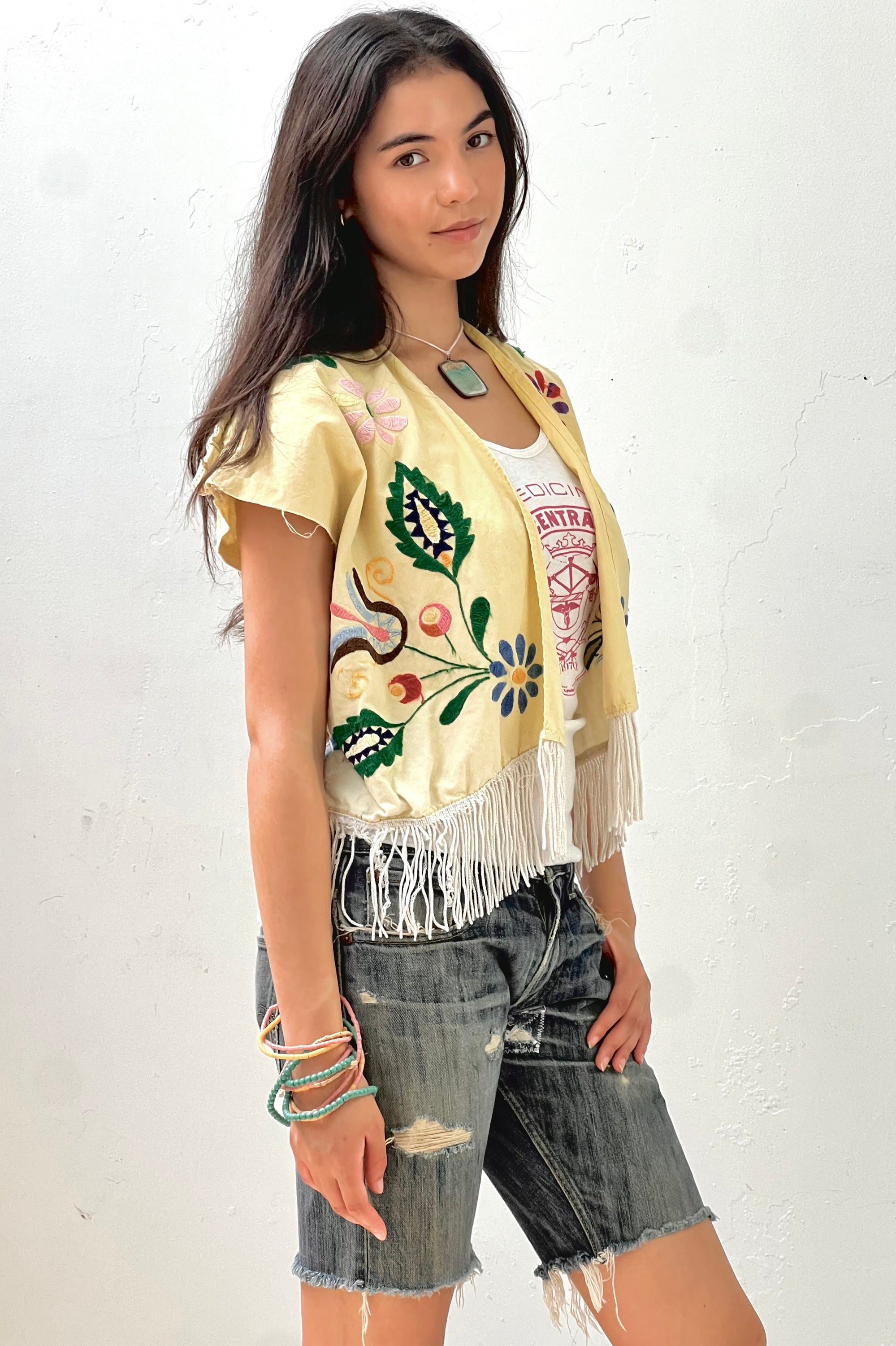 Anna Corinna Reworked Vintage Sunny Fringe Jacket