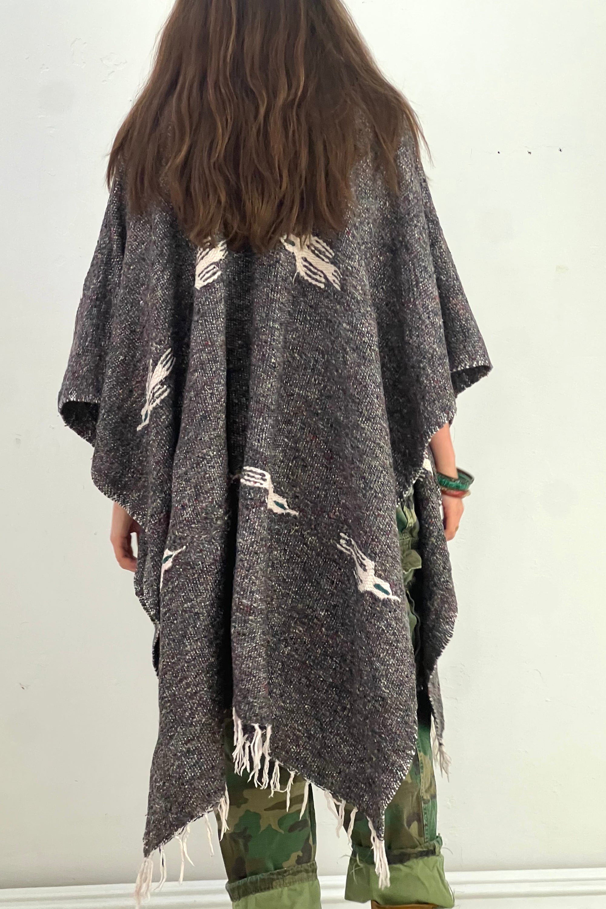 Anna Corinna Reworked Vintage Thunderbird Poncho