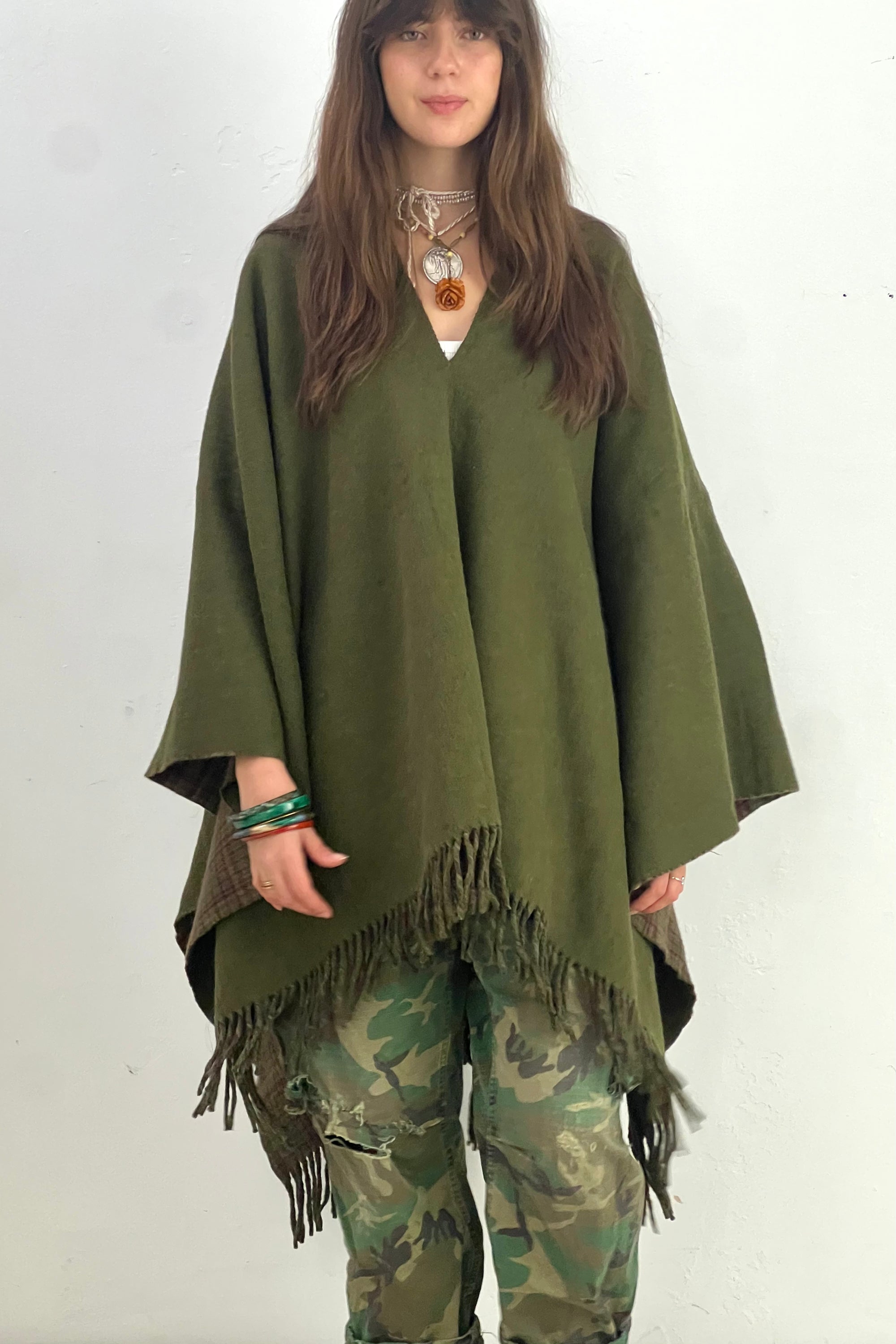 Anna Corinna Reworked Vintage Reversible Ralph Lauren Poncho