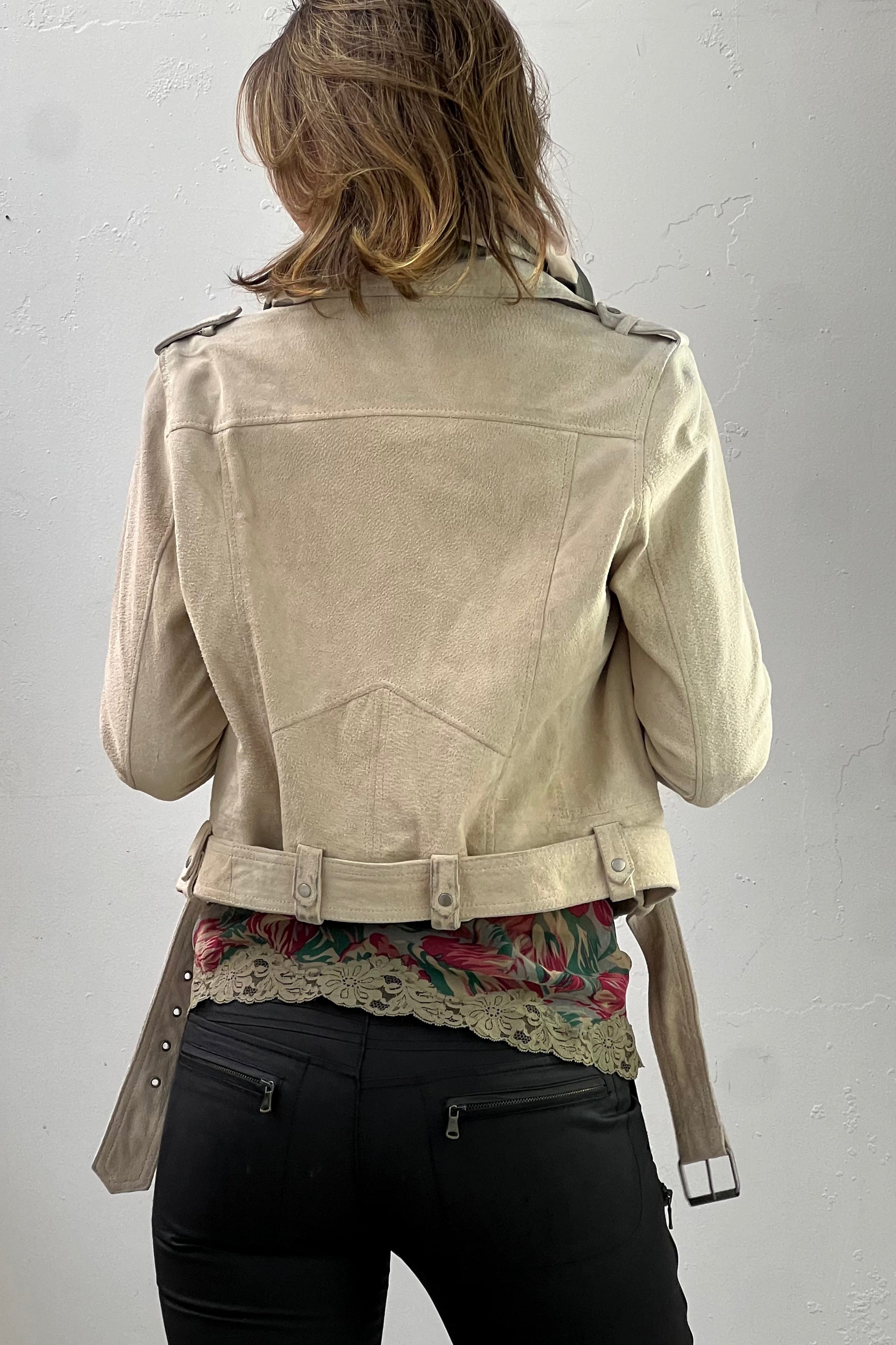 Vintage Suede Biker Jacket Selected by Anna Corinna