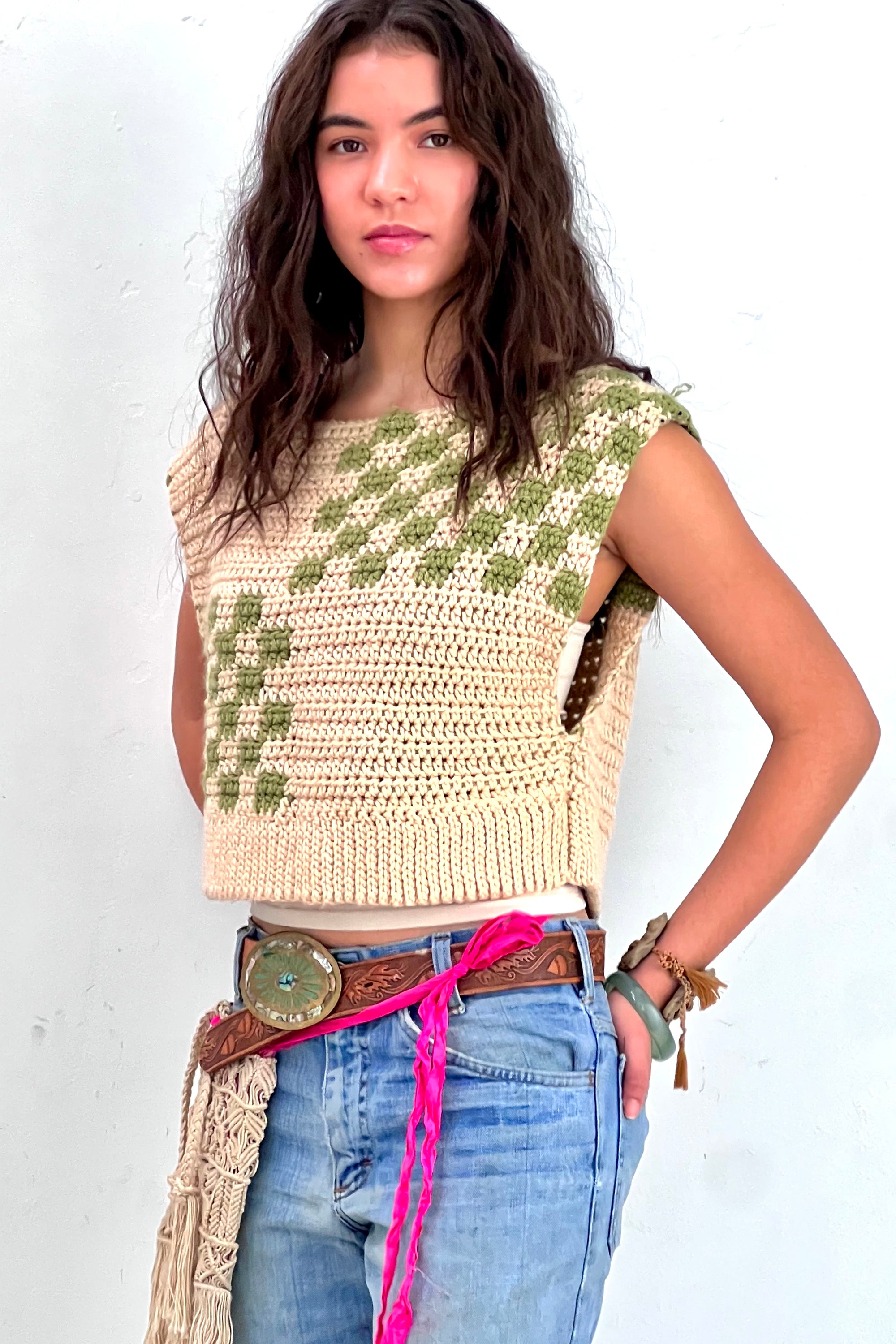 Vintage Hand Knit Sweater Vest Selected by Anna Corinna
