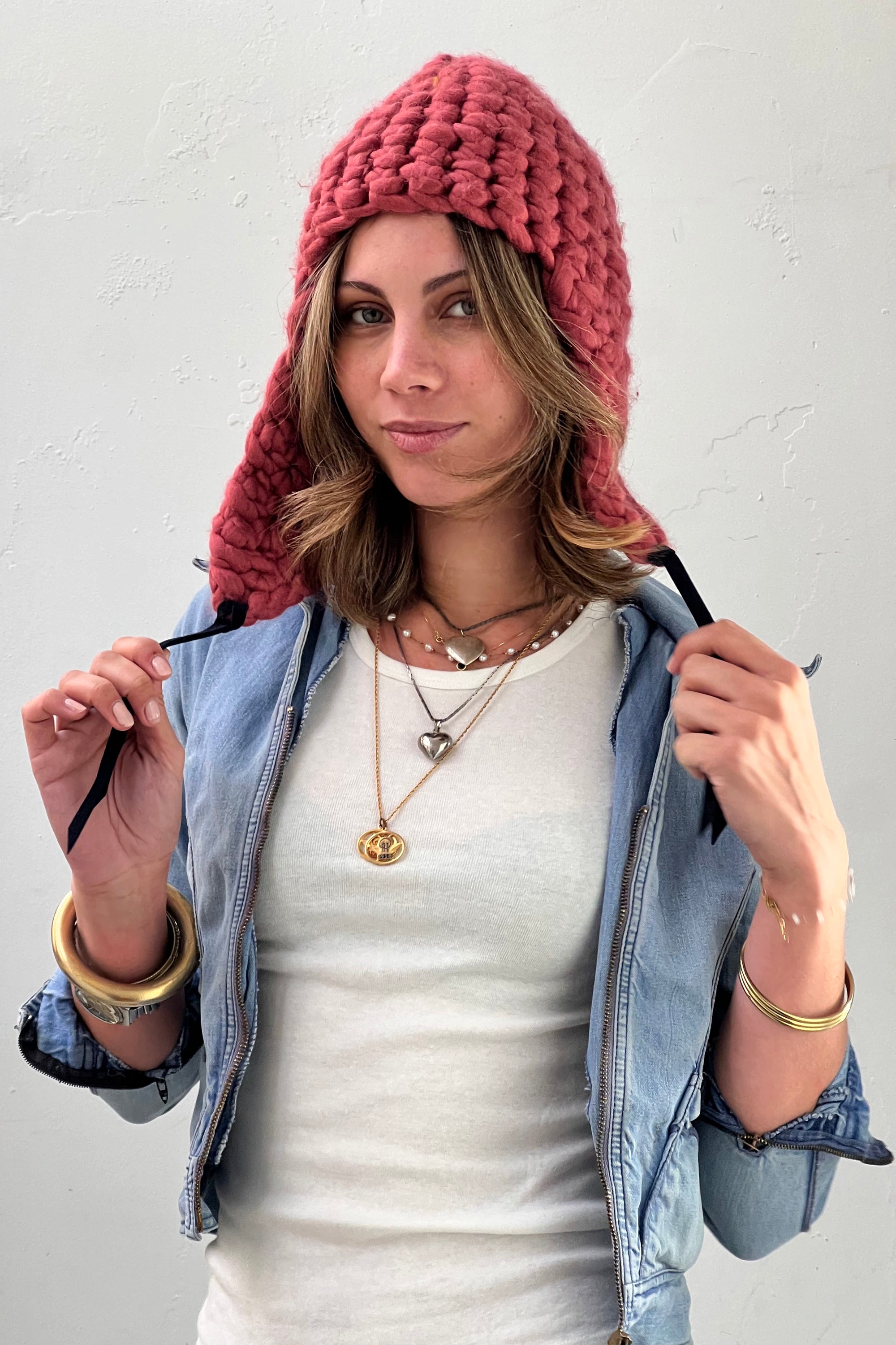 Vintage Hand Knit Soft Wool Hat Selected by Anna Corinna