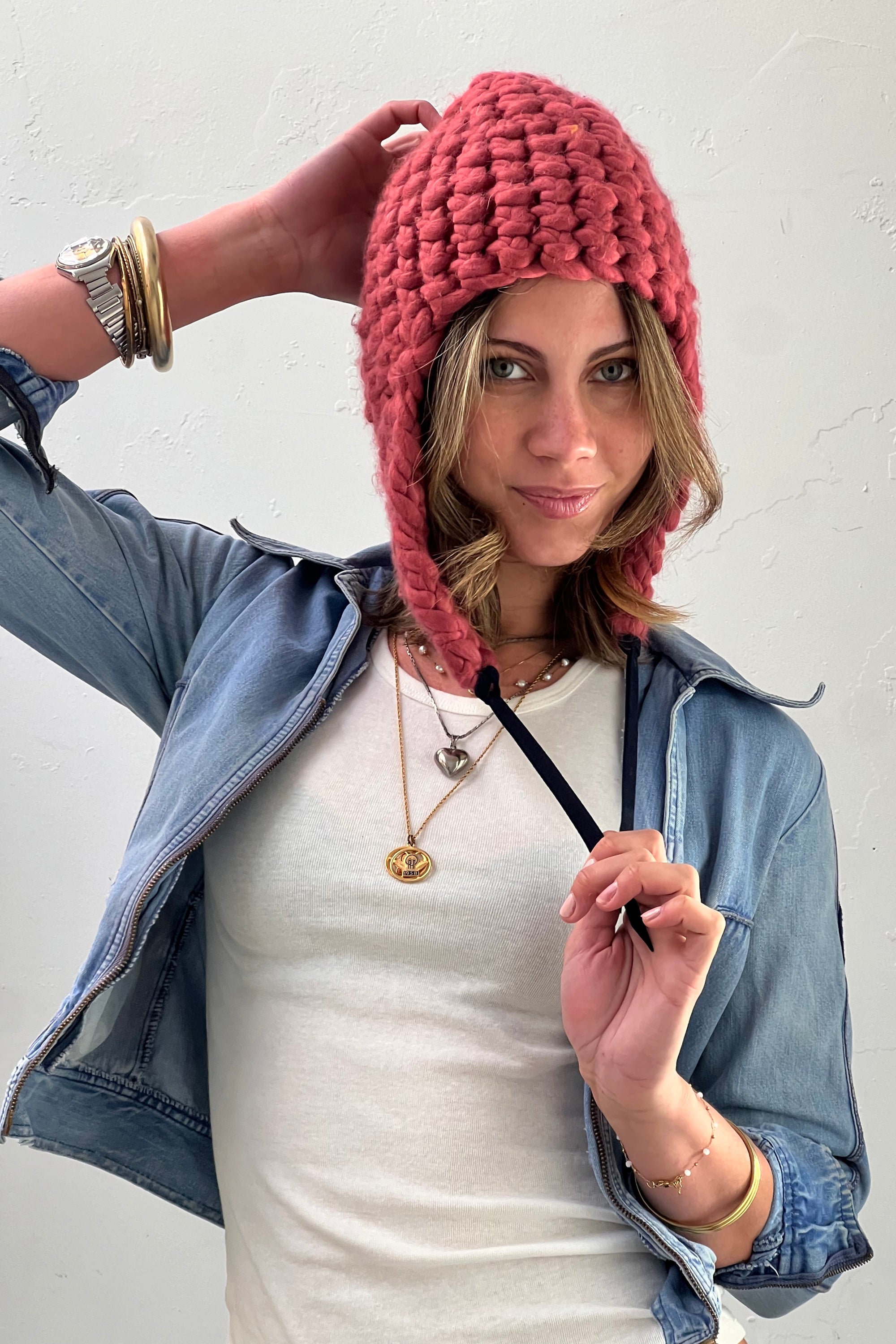 Vintage Hand Knit Soft Wool Hat Selected by Anna Corinna