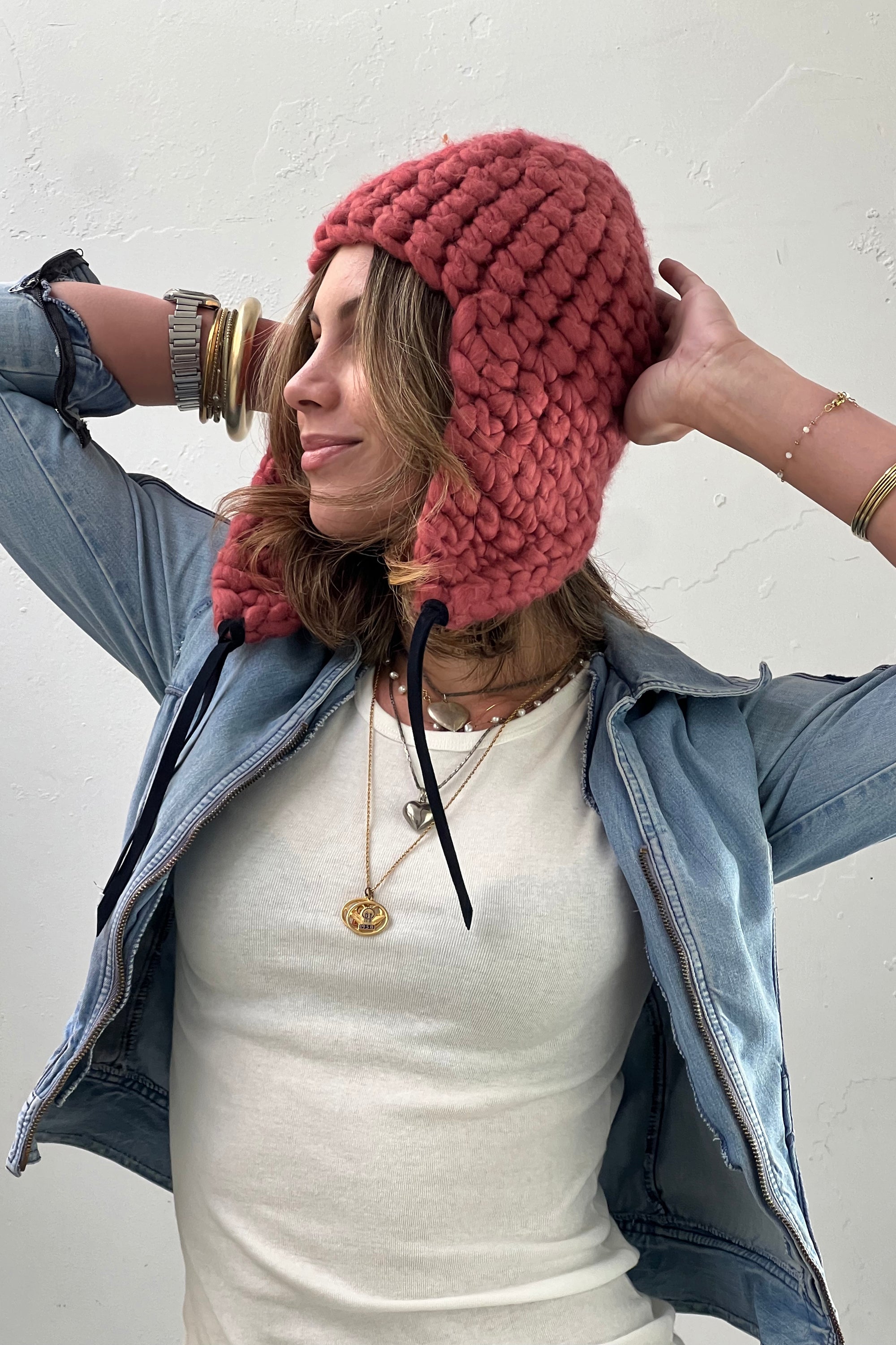 Vintage Hand Knit Soft Wool Hat Selected by Anna Corinna