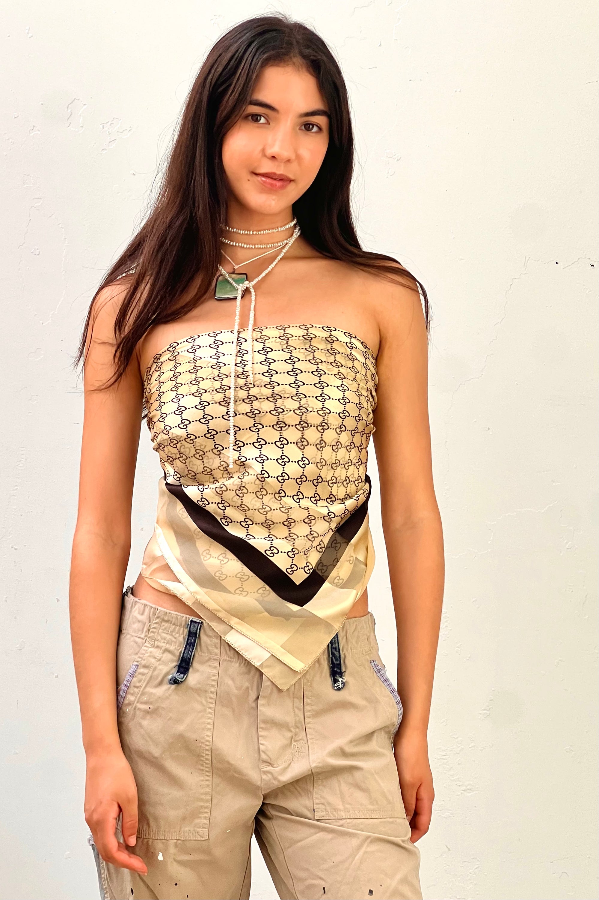 Vintage Silky Ode to Gucci Scarf Selected by Anna Corinna