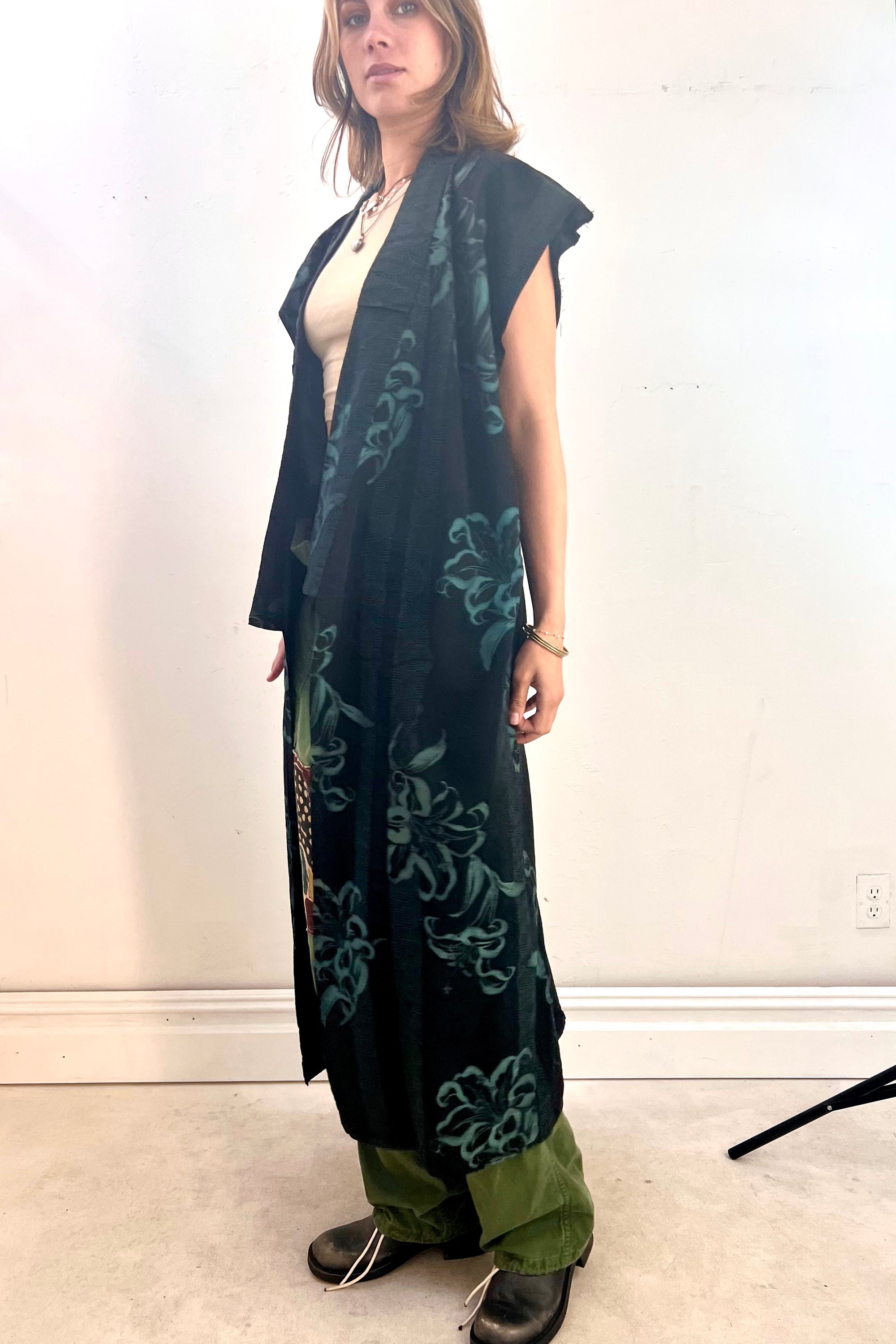 Vintage Silk Tiger Lily Kimono Selected by Anna Corinna