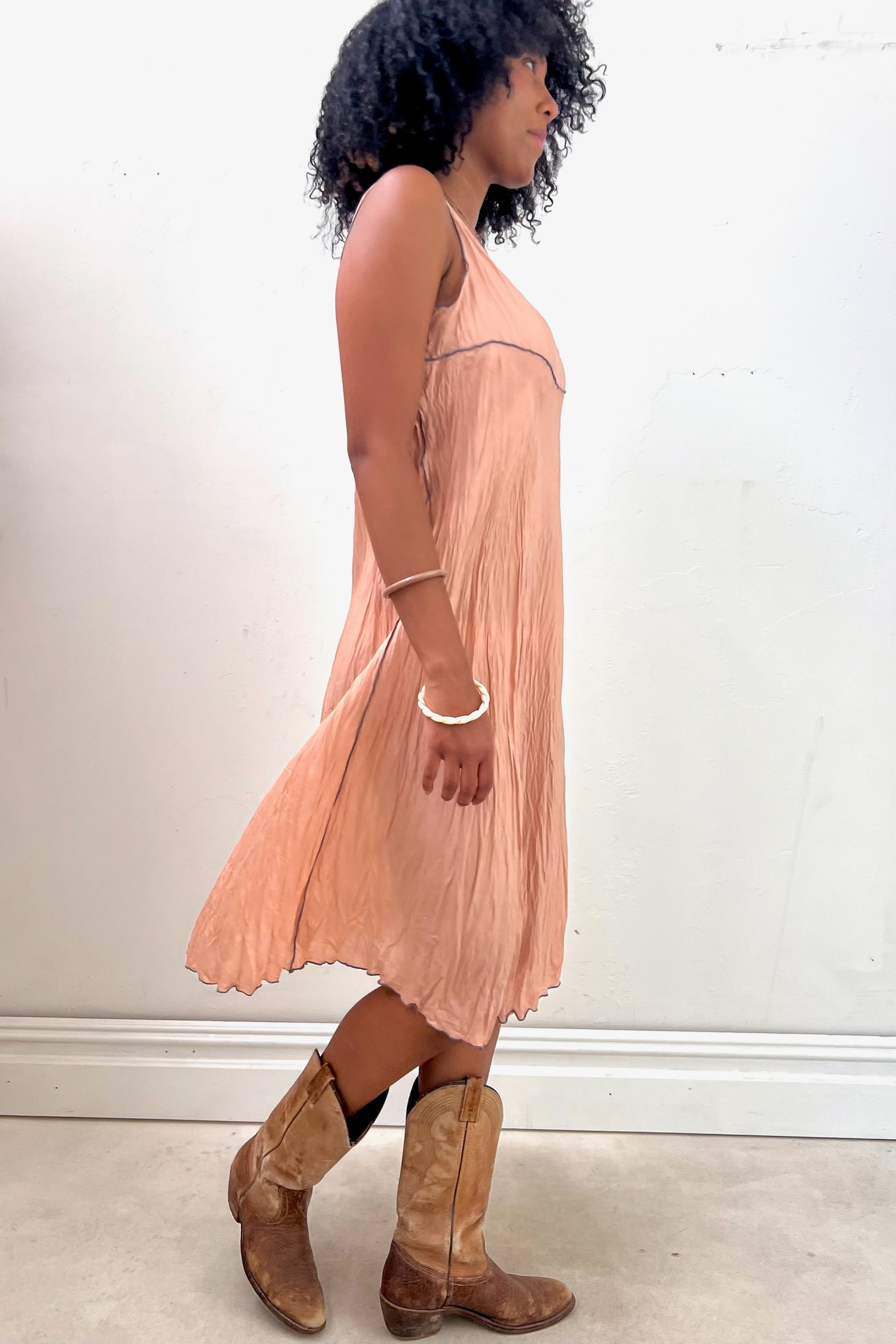 Vintage Silky Nudy Slip Dress