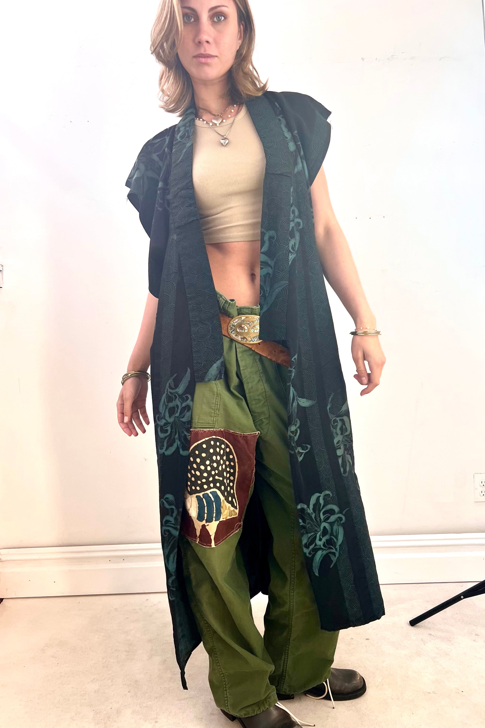 Vintage Silk Tiger Lily Kimono Selected by Anna Corinna