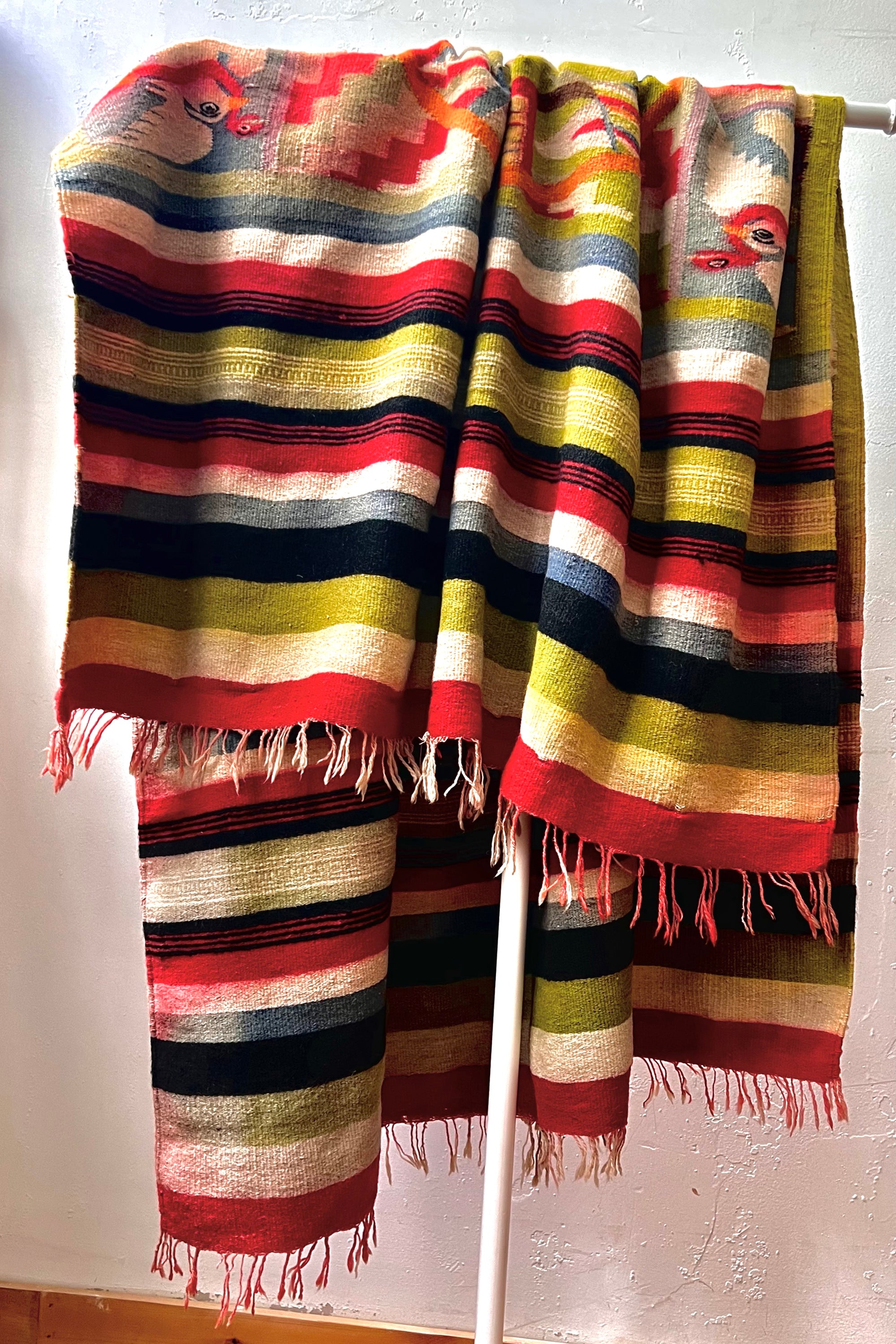 Vintage Hand Woven Wool Mandala Throw or Rug Selected by Anna Corinna