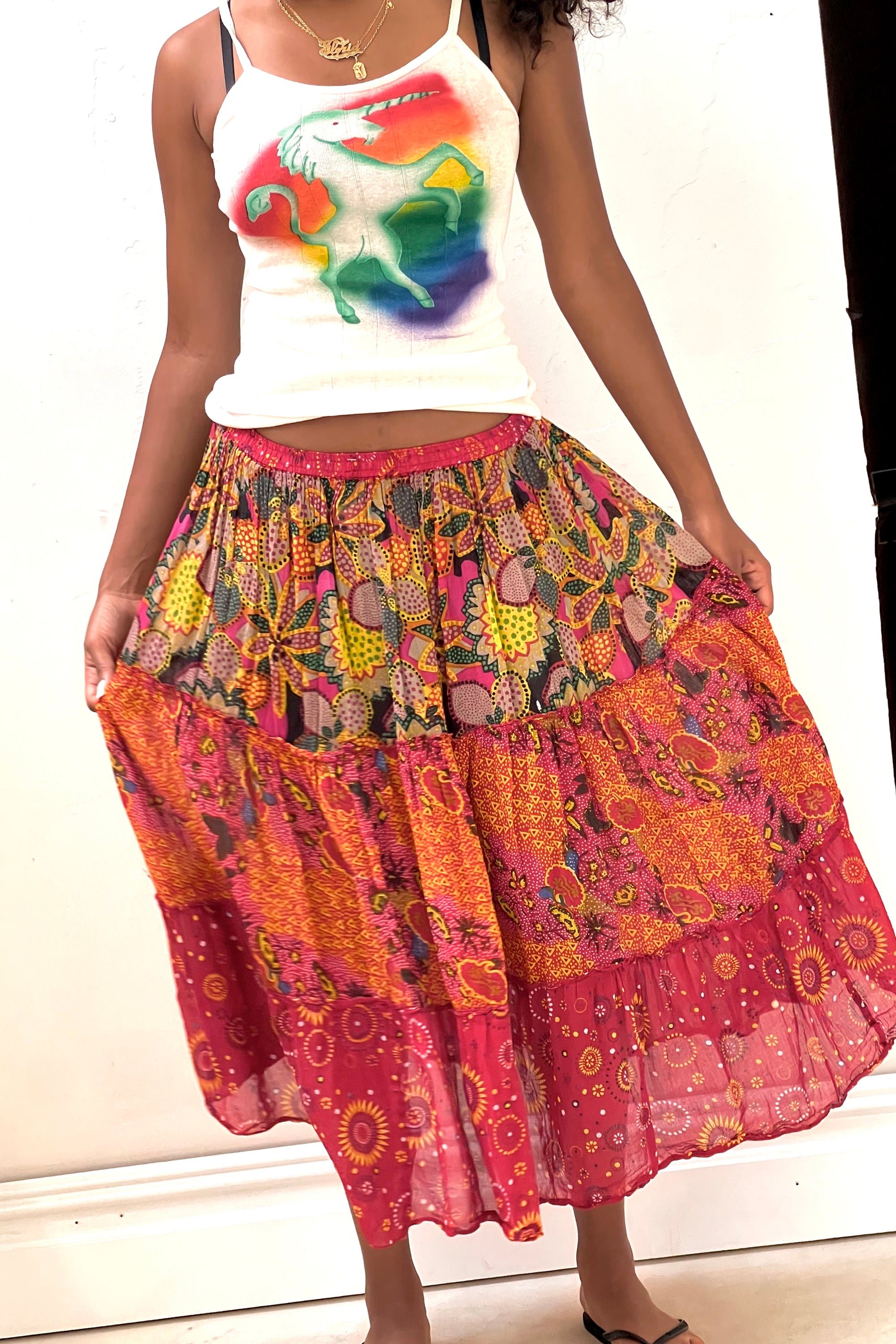 Vintage Tiered Skirt Selected by Anna Corinna