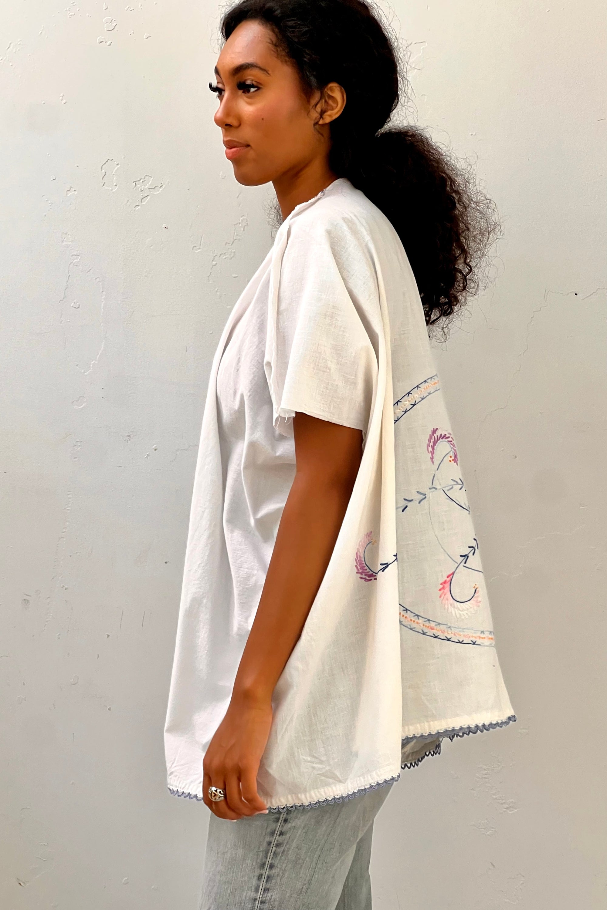 Anna Corinna Reworked Vintage Sweet Embroidered Jacket