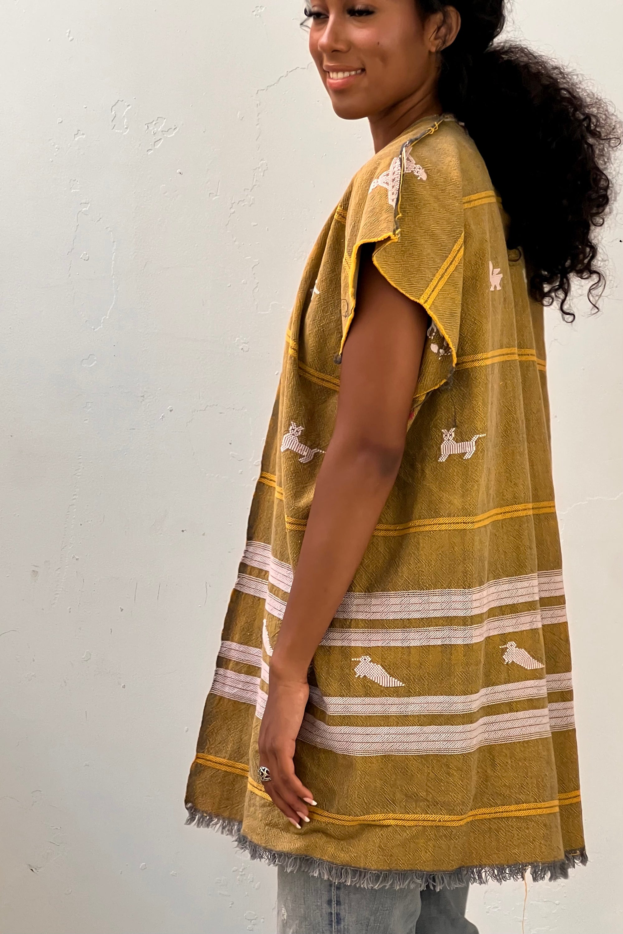 Anna Corinna Reworked Vintage Woven Baja Jacket