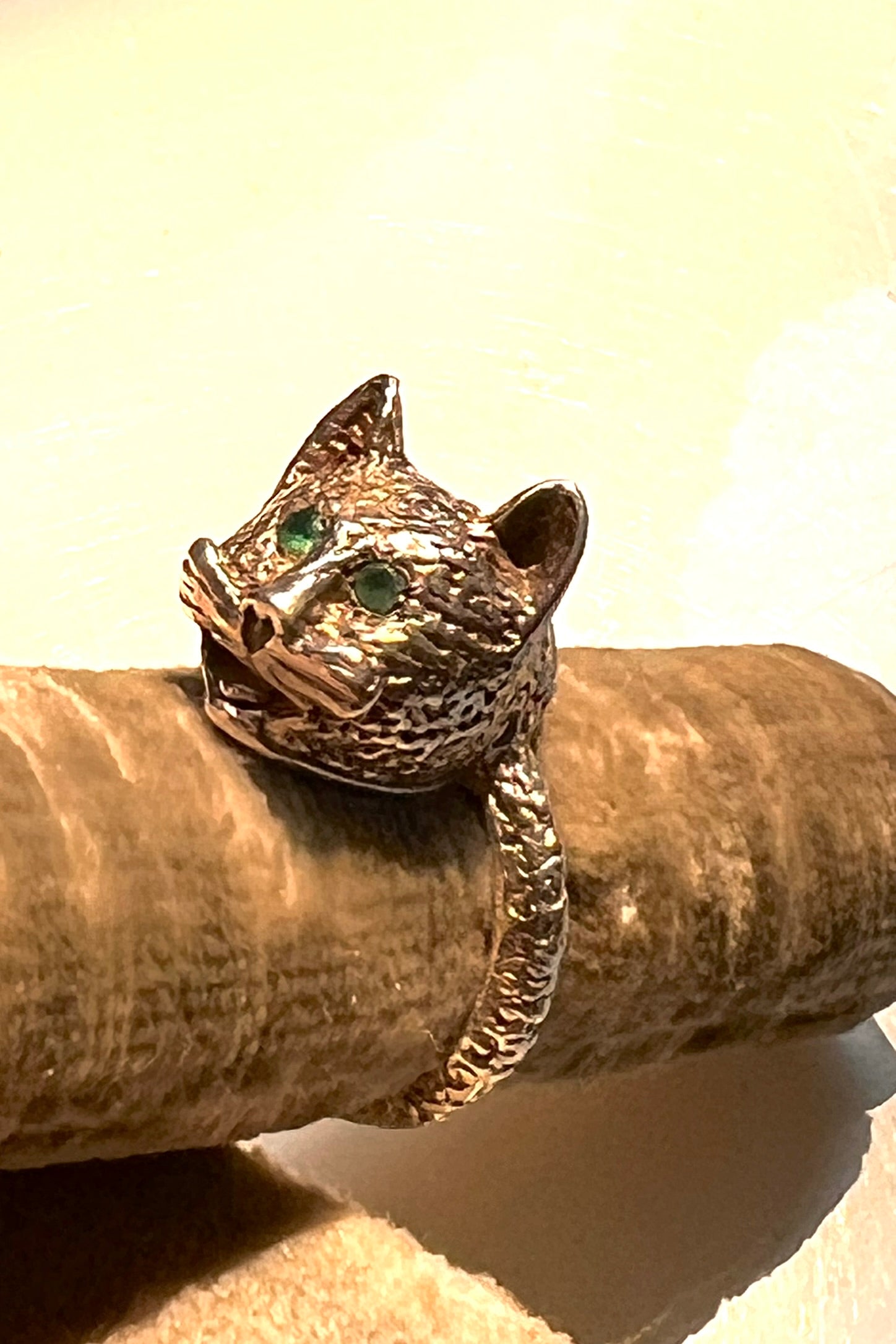 Vintage Sterling Silver Kitty Ring  Selected by Anna Corinna