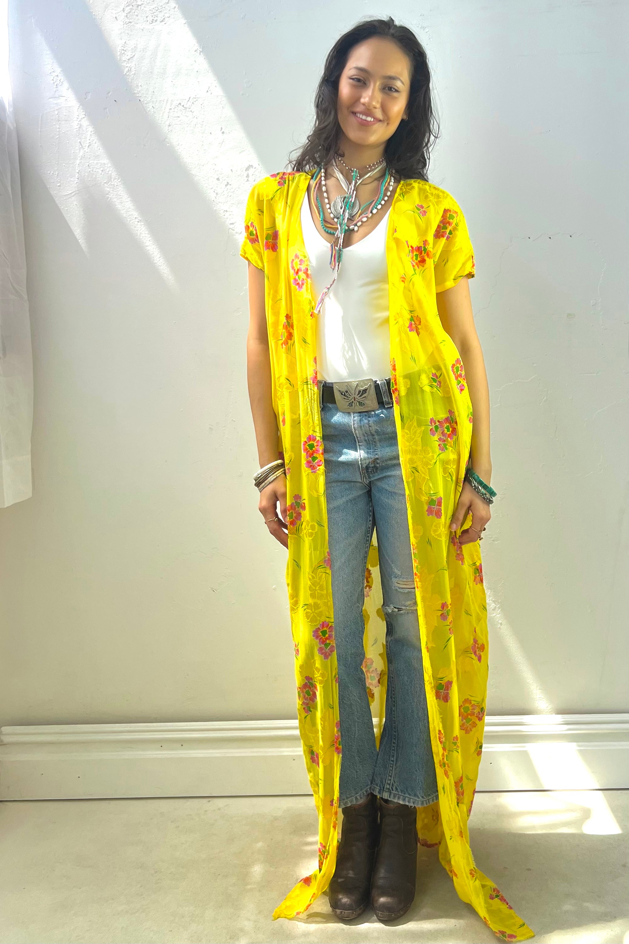 Anna Corinna Reworked Vintage Sunshiney Maxi Jacket
