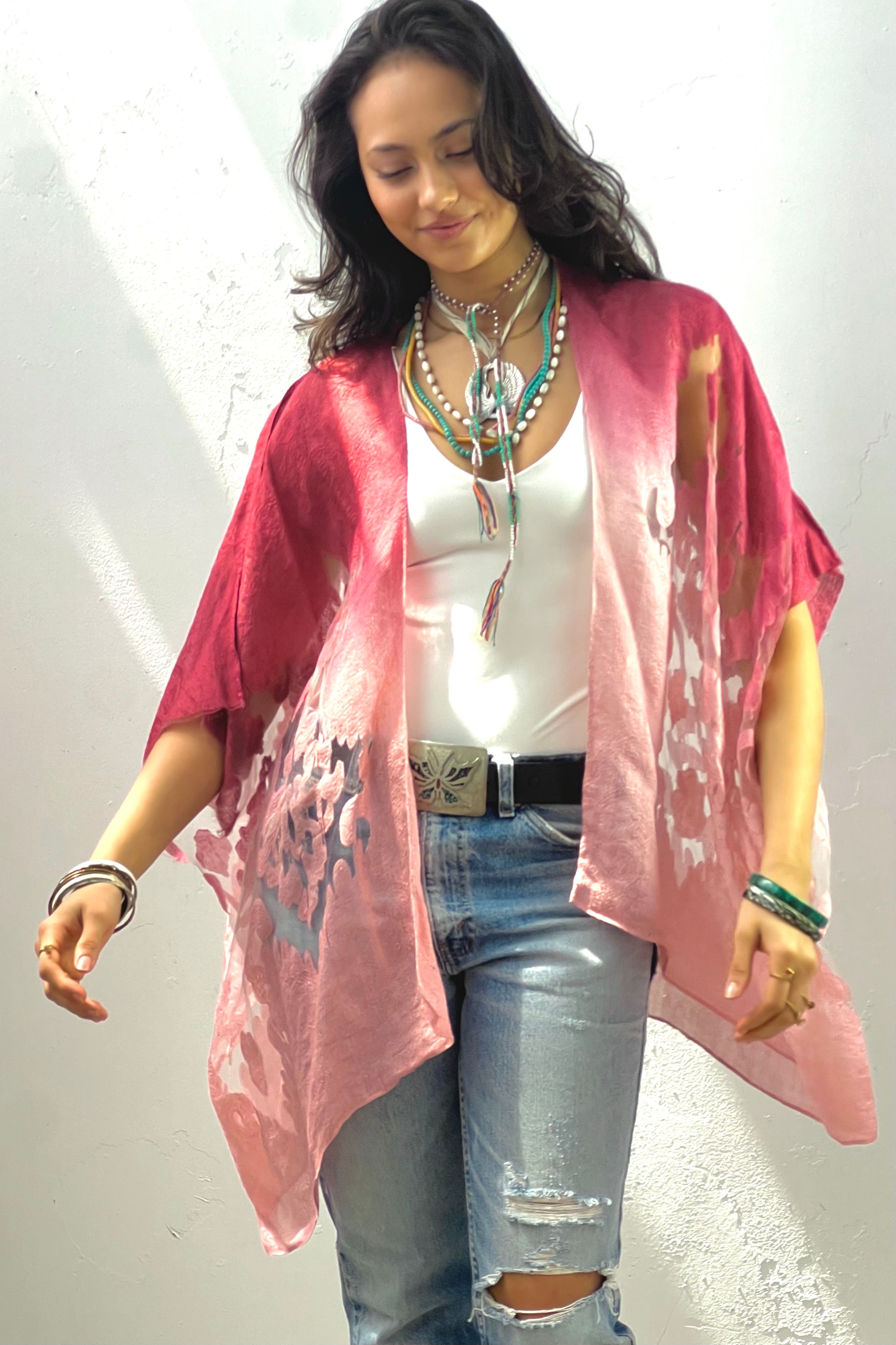 Anna Corinna Reworked Vintage Sheer Woven Jacket