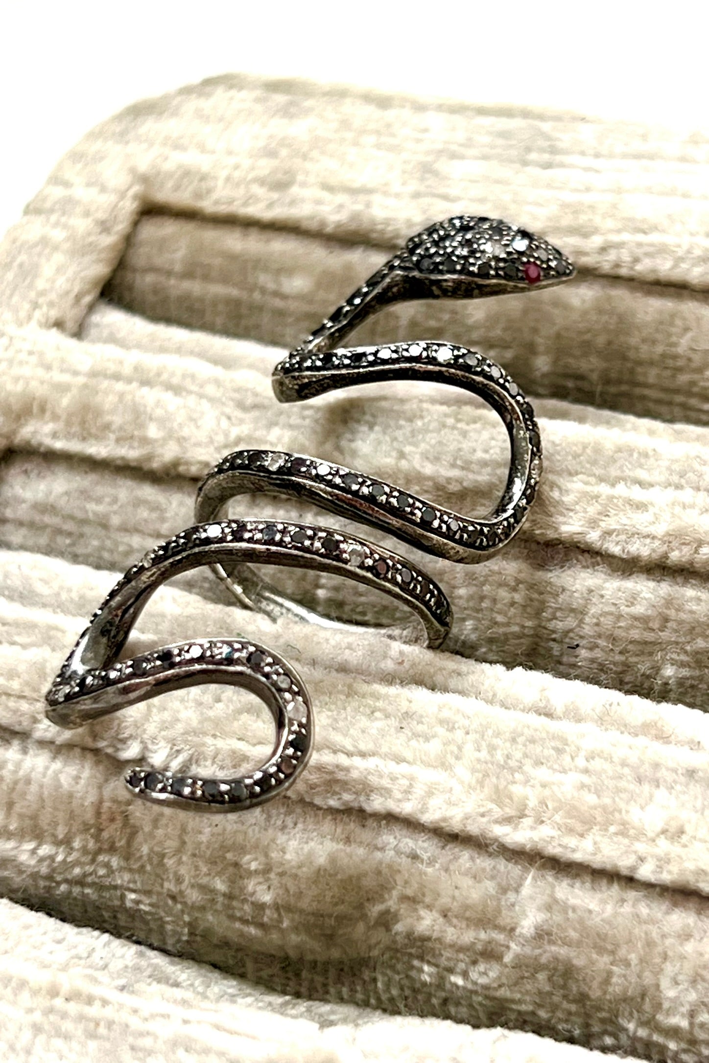 Vintage Sterling Silver Maxi Snake Ring  Selected by Anna Corinna
