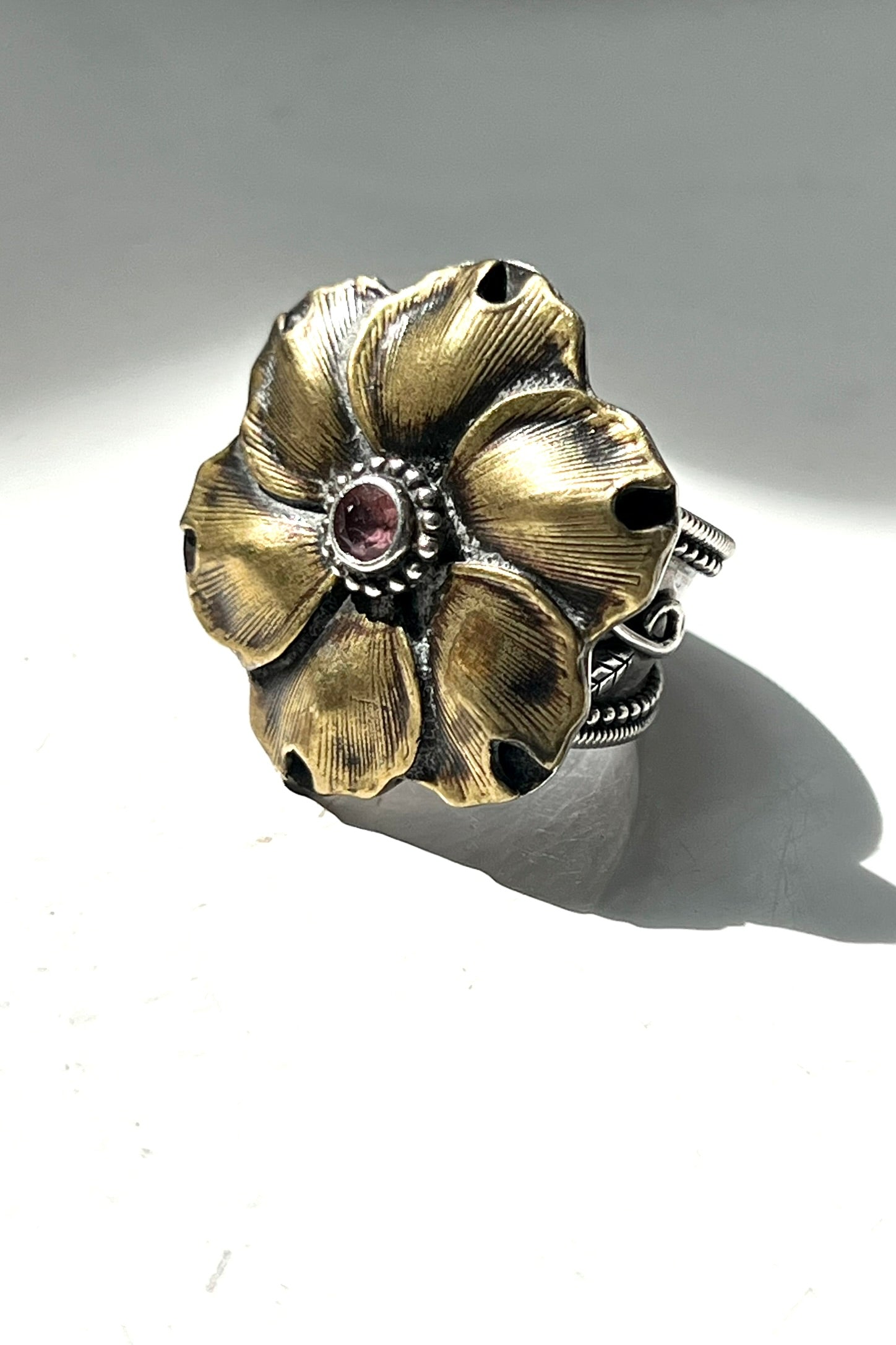 Vintage Sterling Silver Flower Ring  Selected by Anna Corinna