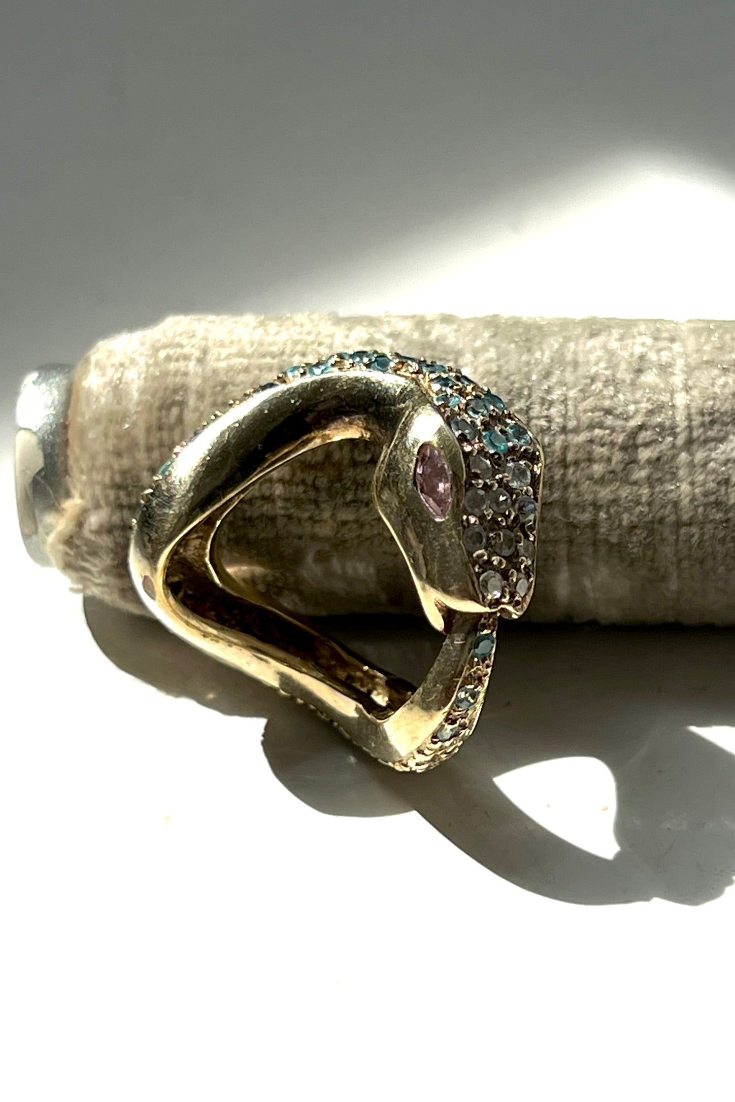 Vintage Sterling Silver Vermaille Snake Ring  Selected by Anna Corinna