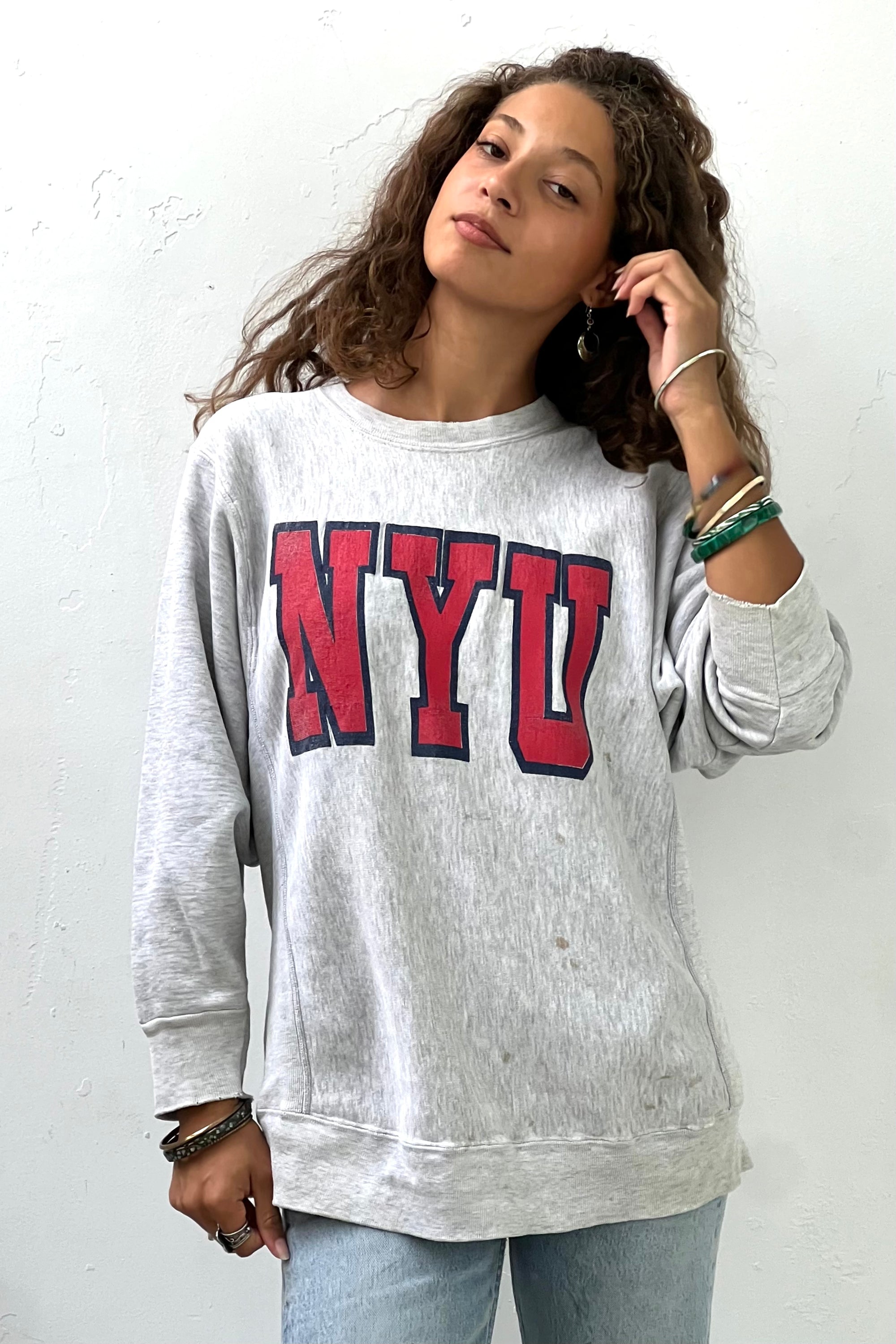 Vintage NYU Spotty Doubleweave Sweatshirt Selected by Anna Corinna