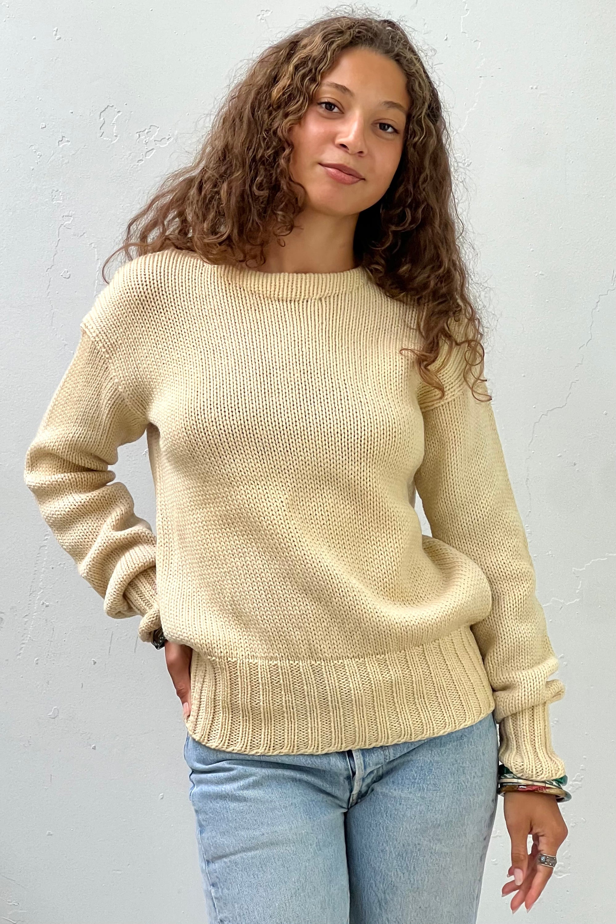 Vintage Wool Varsity Sweater Selected by Anna Corinna
