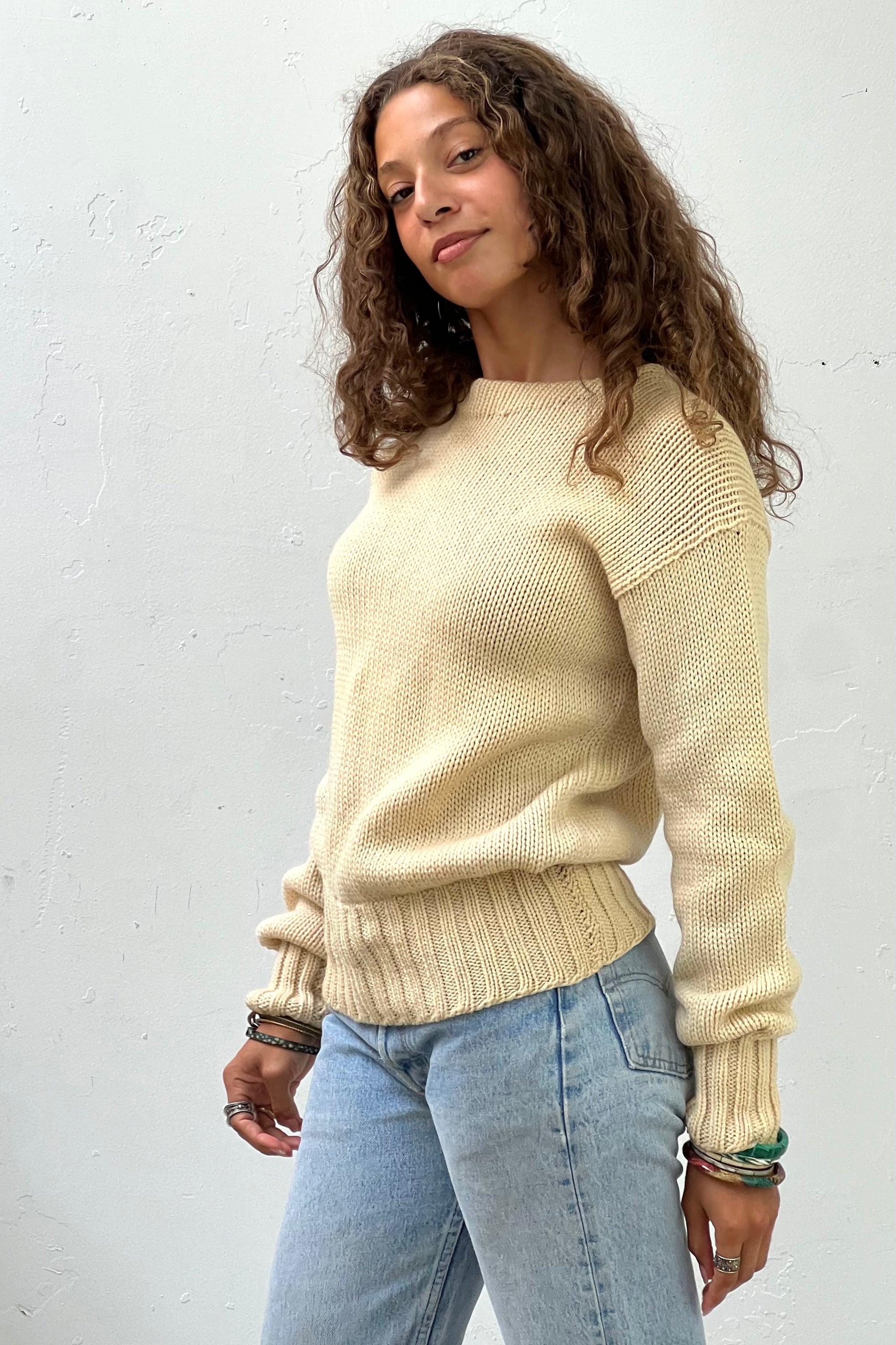 Vintage Wool Varsity Sweater Selected by Anna Corinna