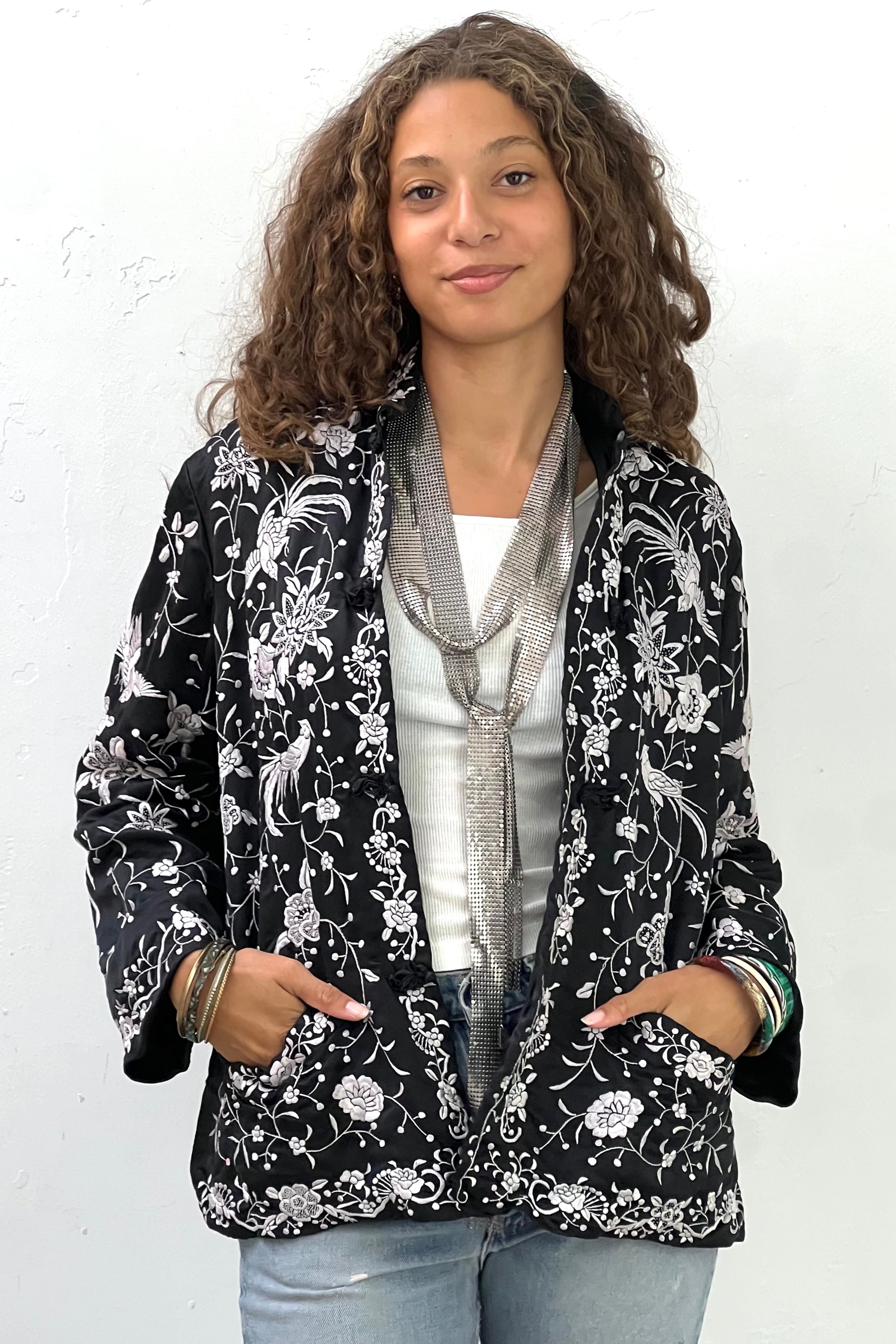 Vintage Silk Hand Embroidered Jacket Selected by Anna Corinna