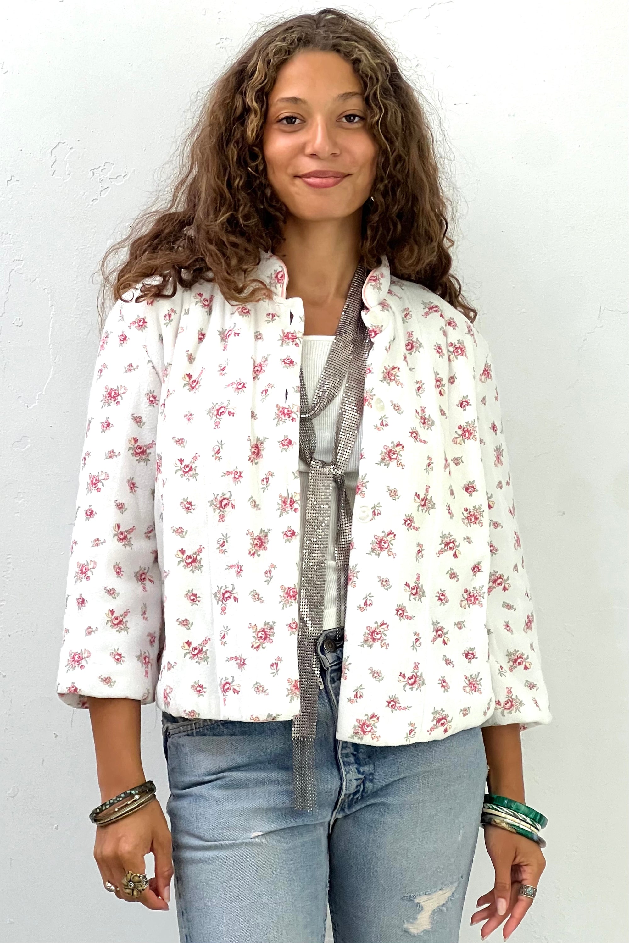 Vintage Sweet Flannel Quilted Jacket Selected by Anna Corinna