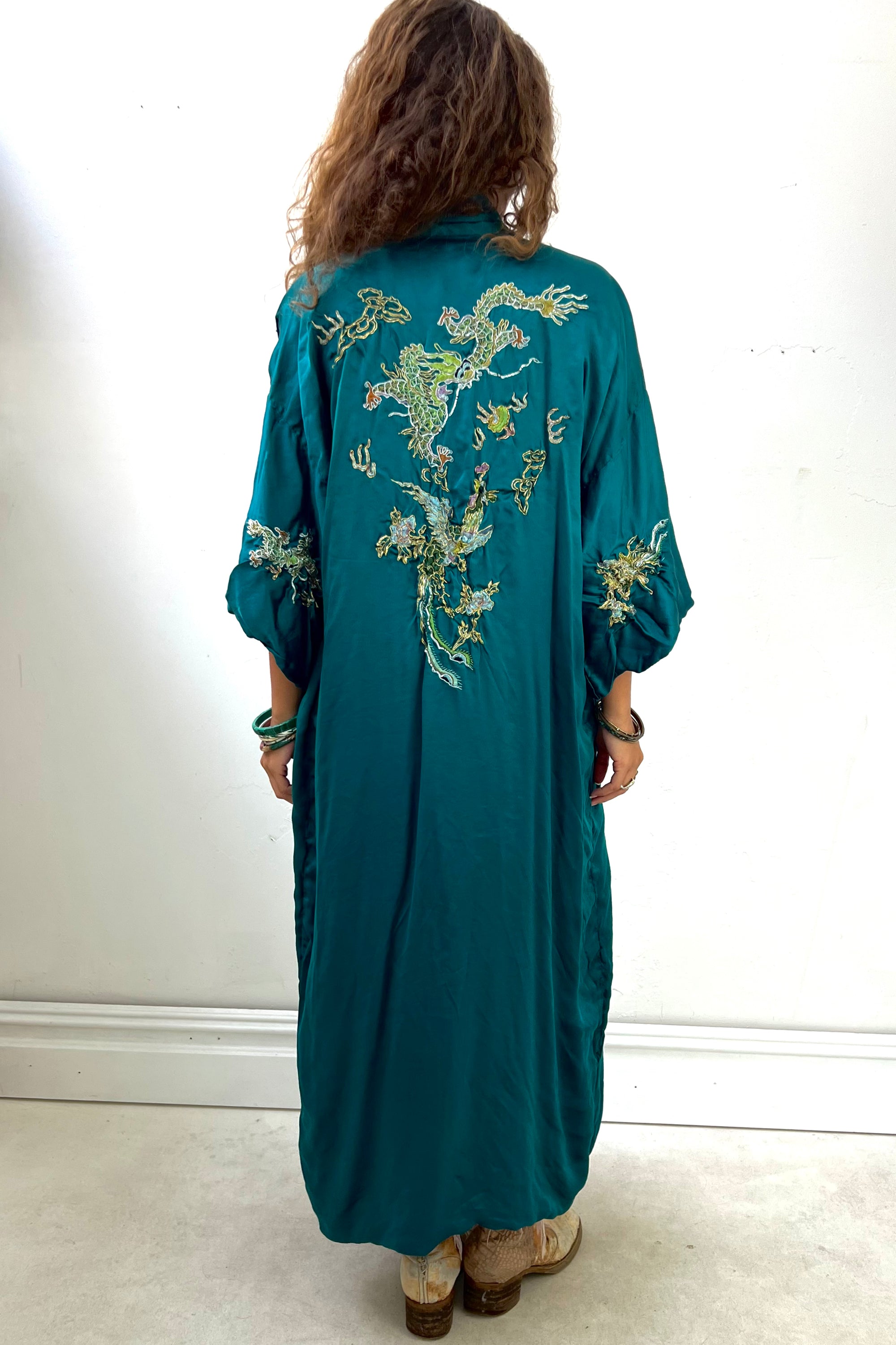 Vintage Silk Dragons Kimono Selected by Anna Corinna