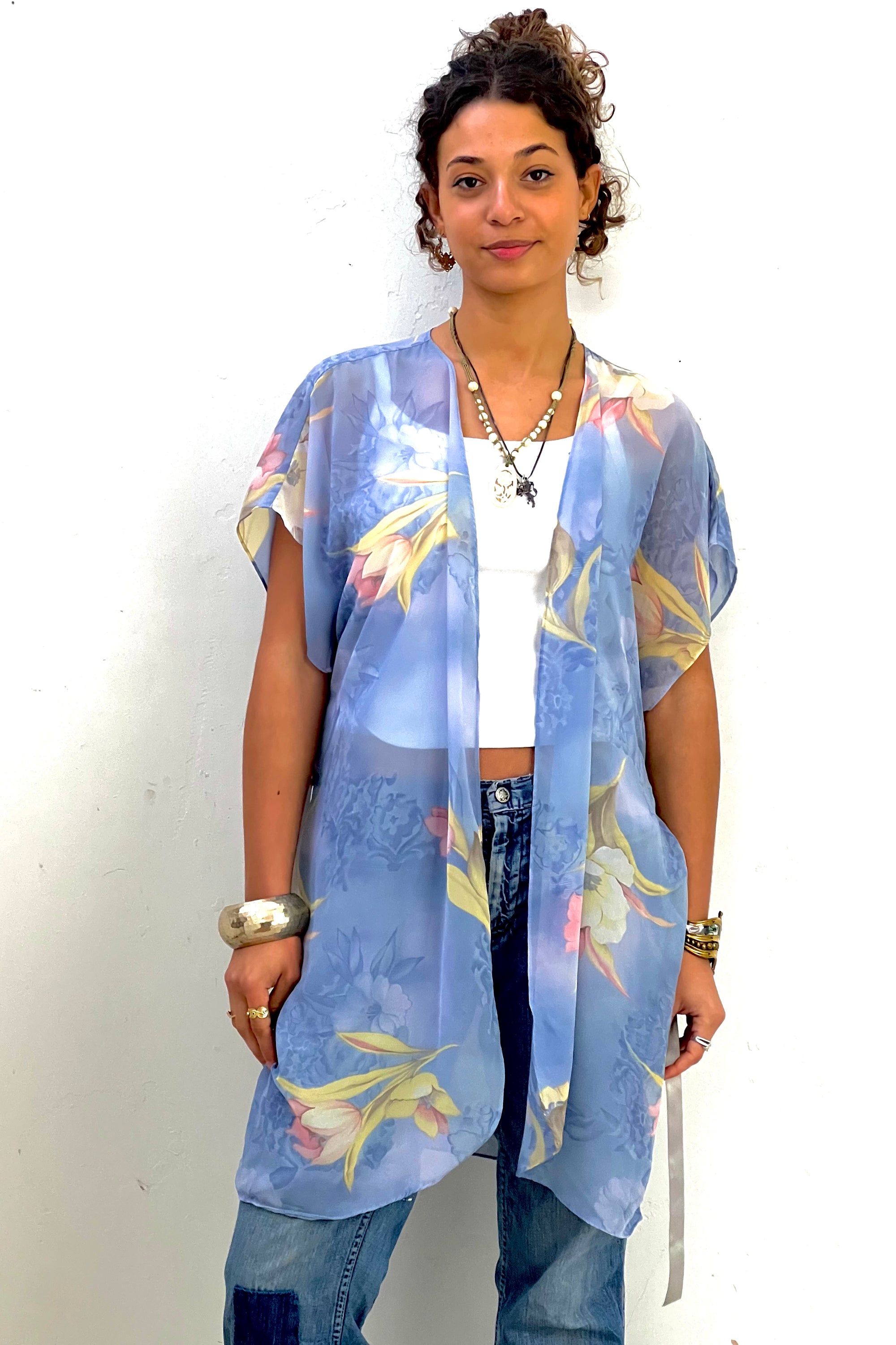 Vintage Silky Periwinkle Cover Up