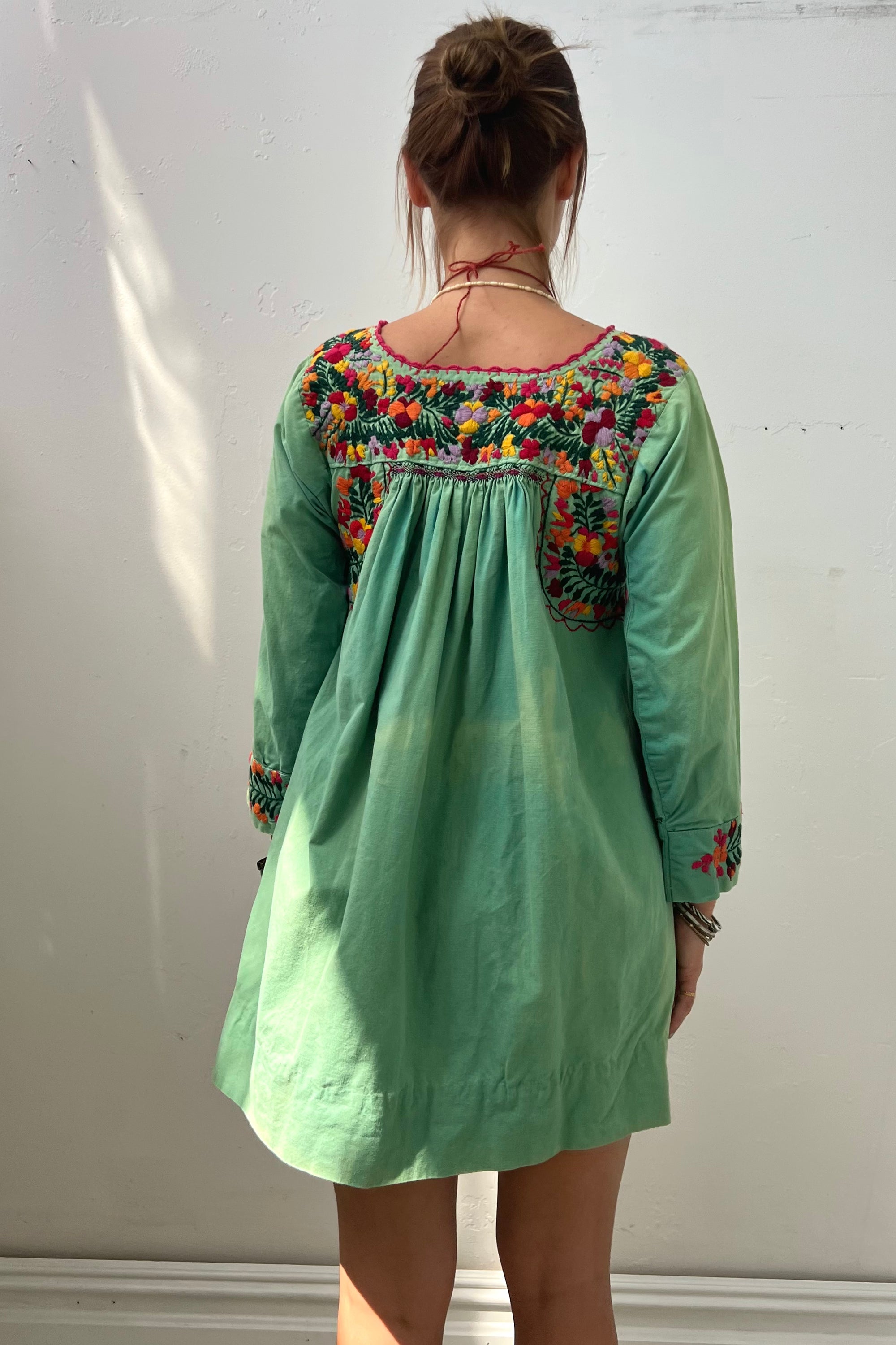 Vintage Embroidered Mini Dress Selected by Anna Corinna