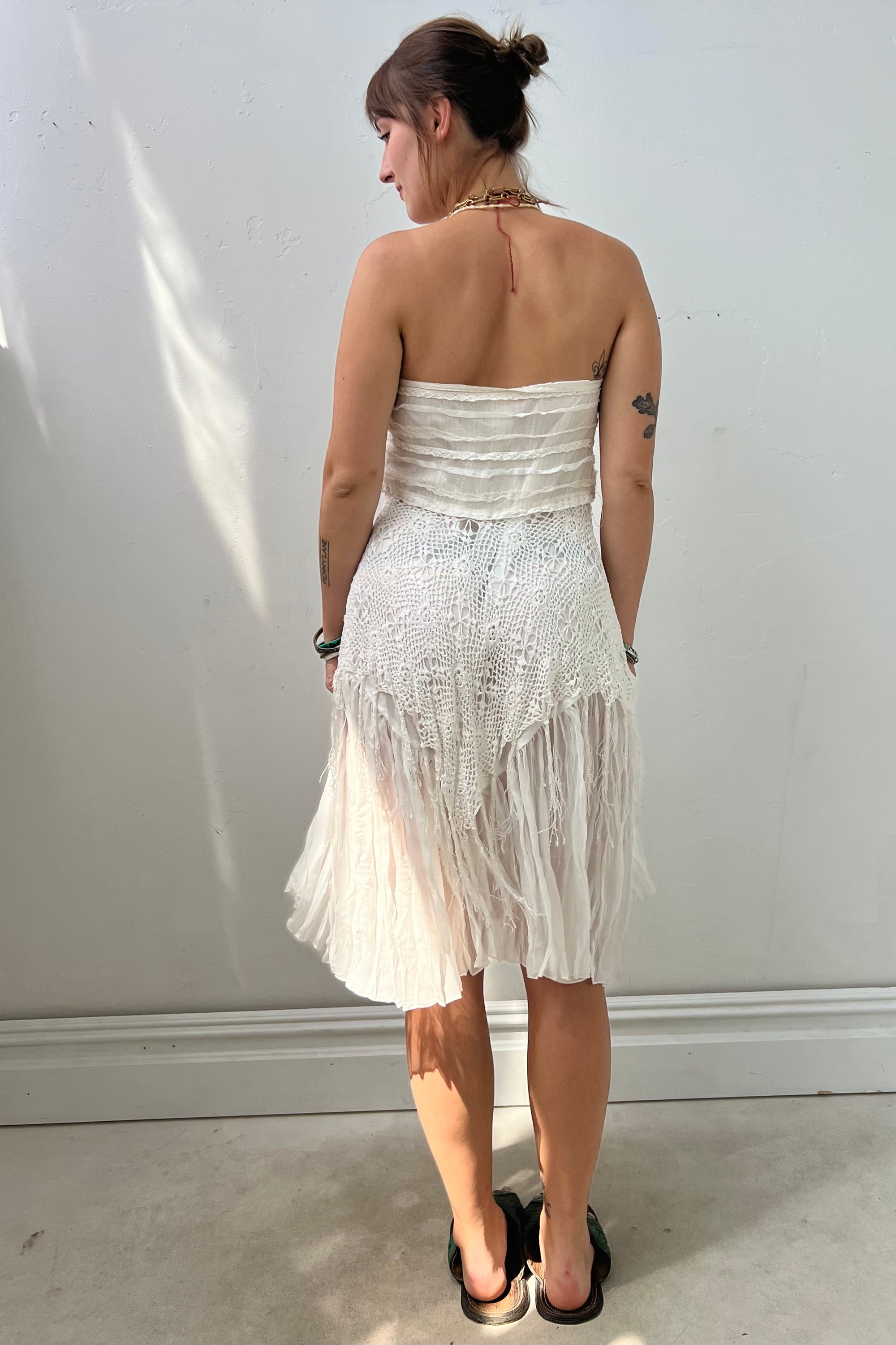 Vintage Crocheted Chiffon Dress Selected by Anna Corinna