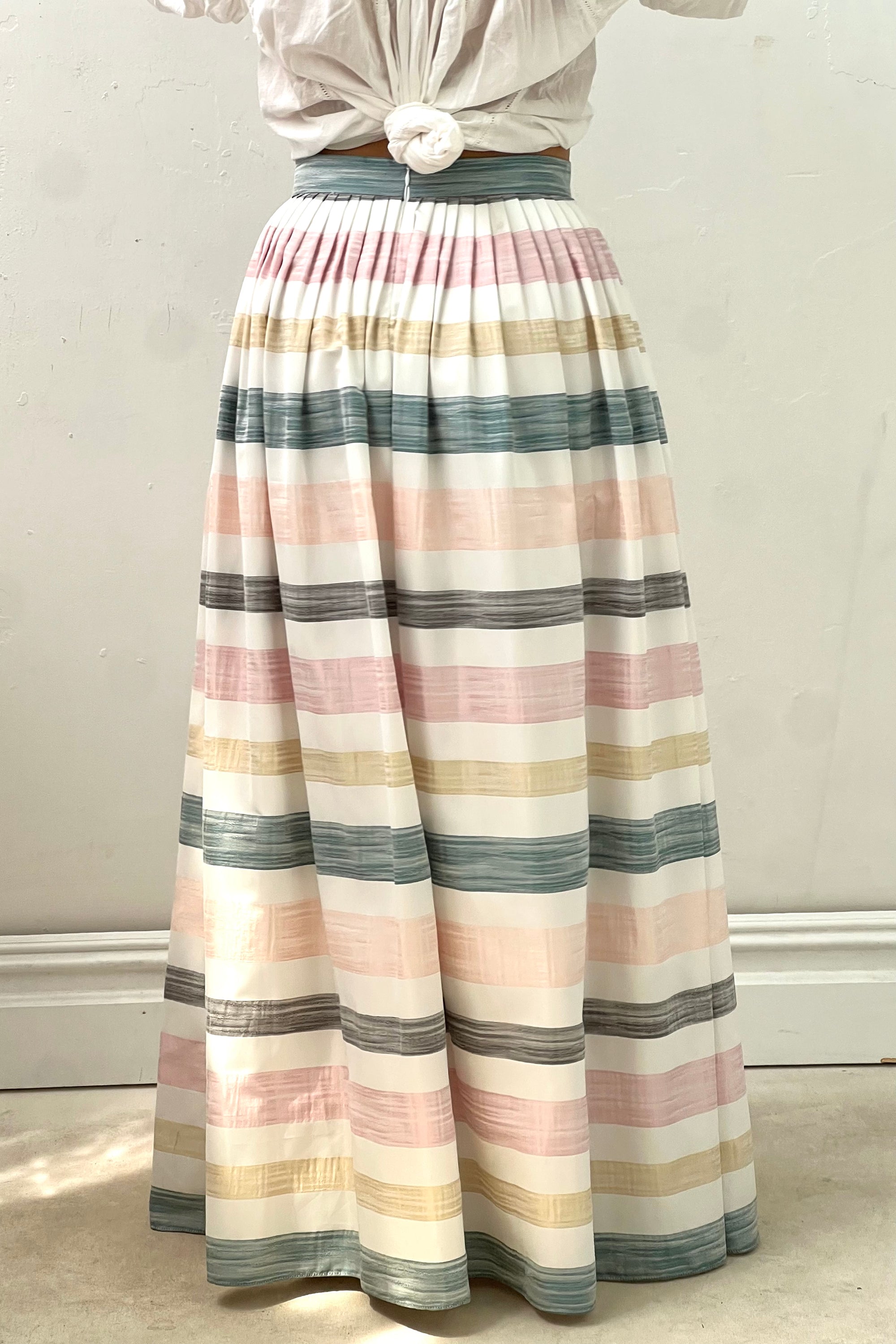 Vintage Striped Maxi Ballgown Skirt Selected by Anna Corinna