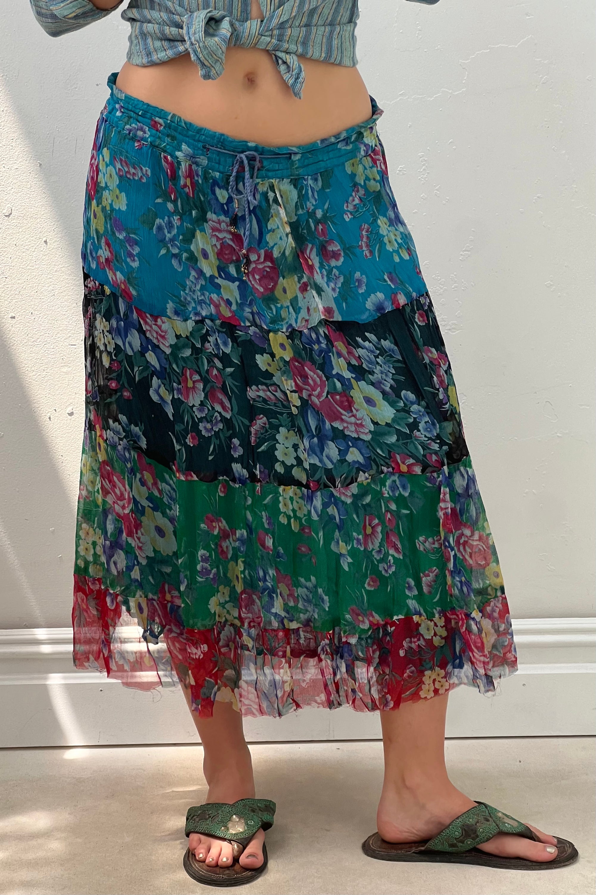 Vintage Chiffon Tiered Skirt Selected by Anna Corinna