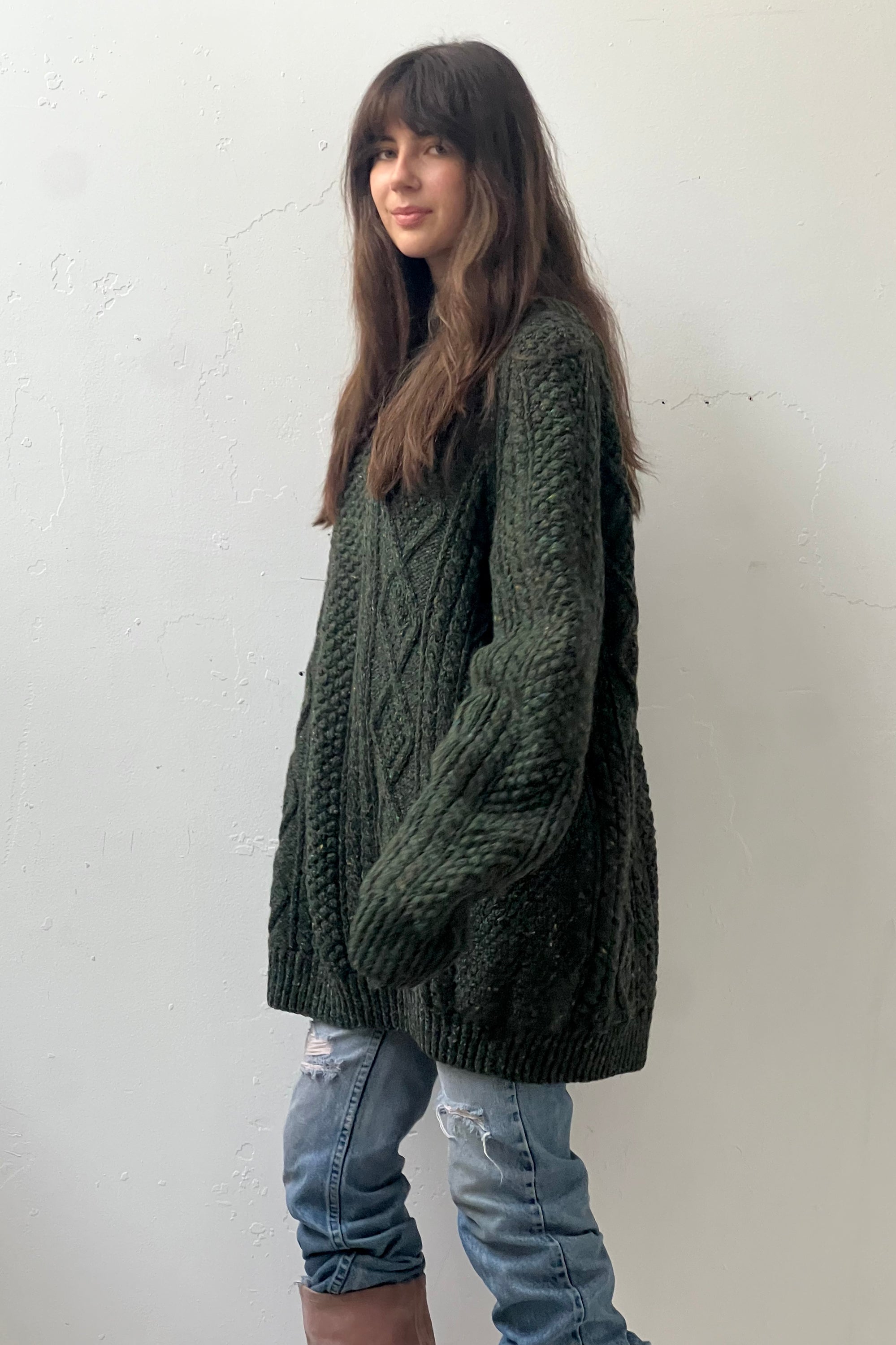 Vintage Irish Wool Forest Sweater Selected by Anna Corinna