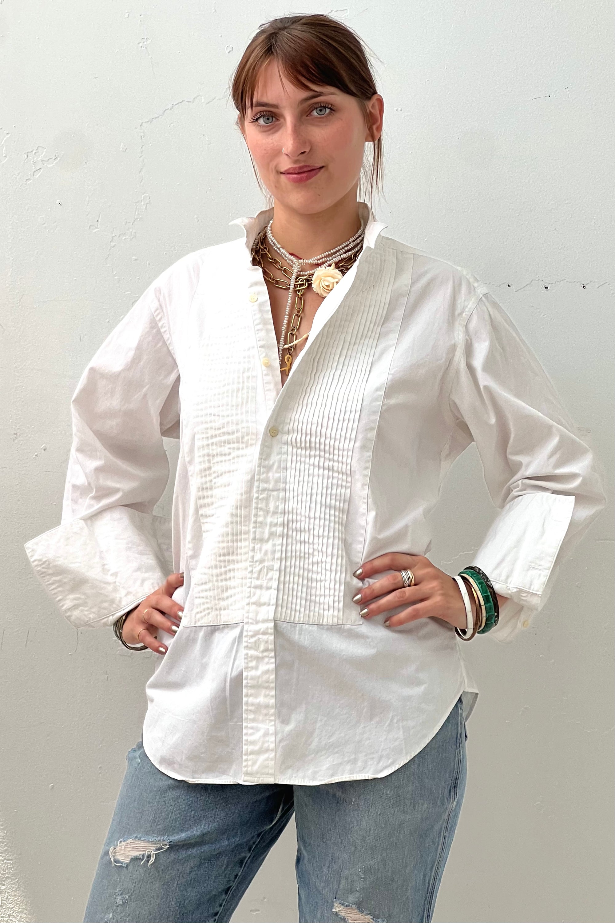 Vintage Calvin Klein Tux Button Down, size M