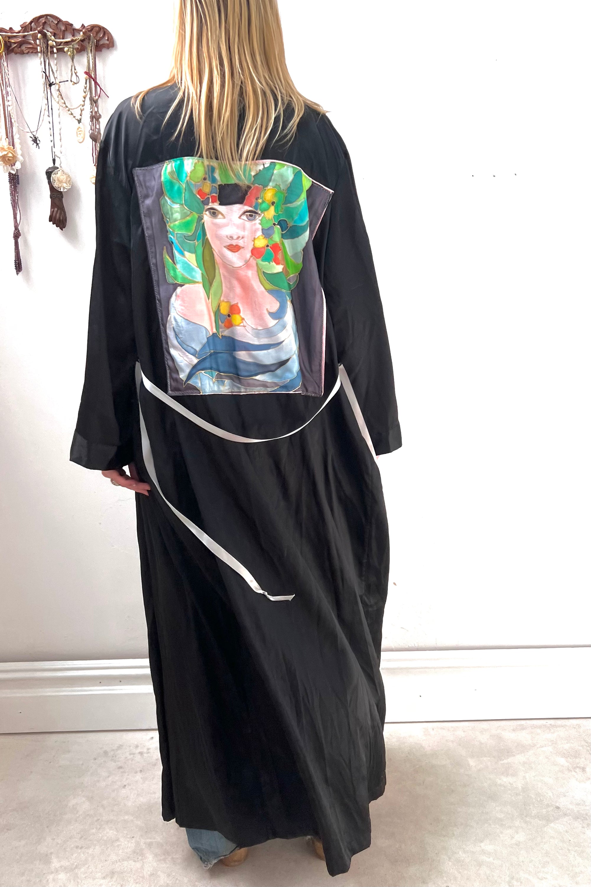 Anna Corinna Reworked Vintage Midnight Silky Kimono